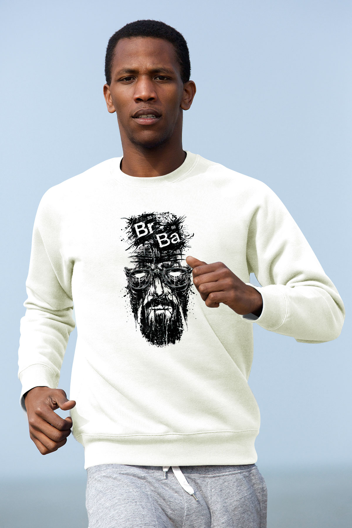 Breaking Bad Heisenberg Beyaz Unisex Sweatshirt