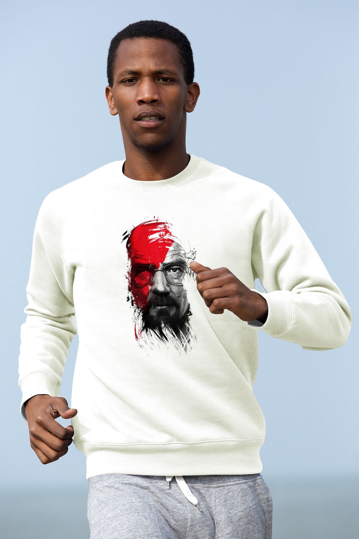 Breaking Bad Heisenberg Beyaz Unisex Sweatshirt