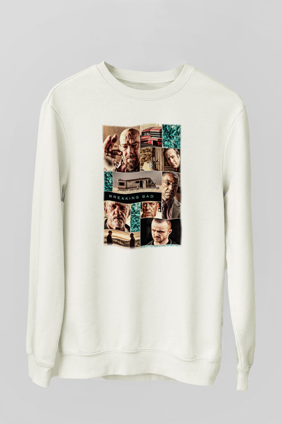 Breaking Bad Heisenberg Beyaz Unisex Sweatshirt