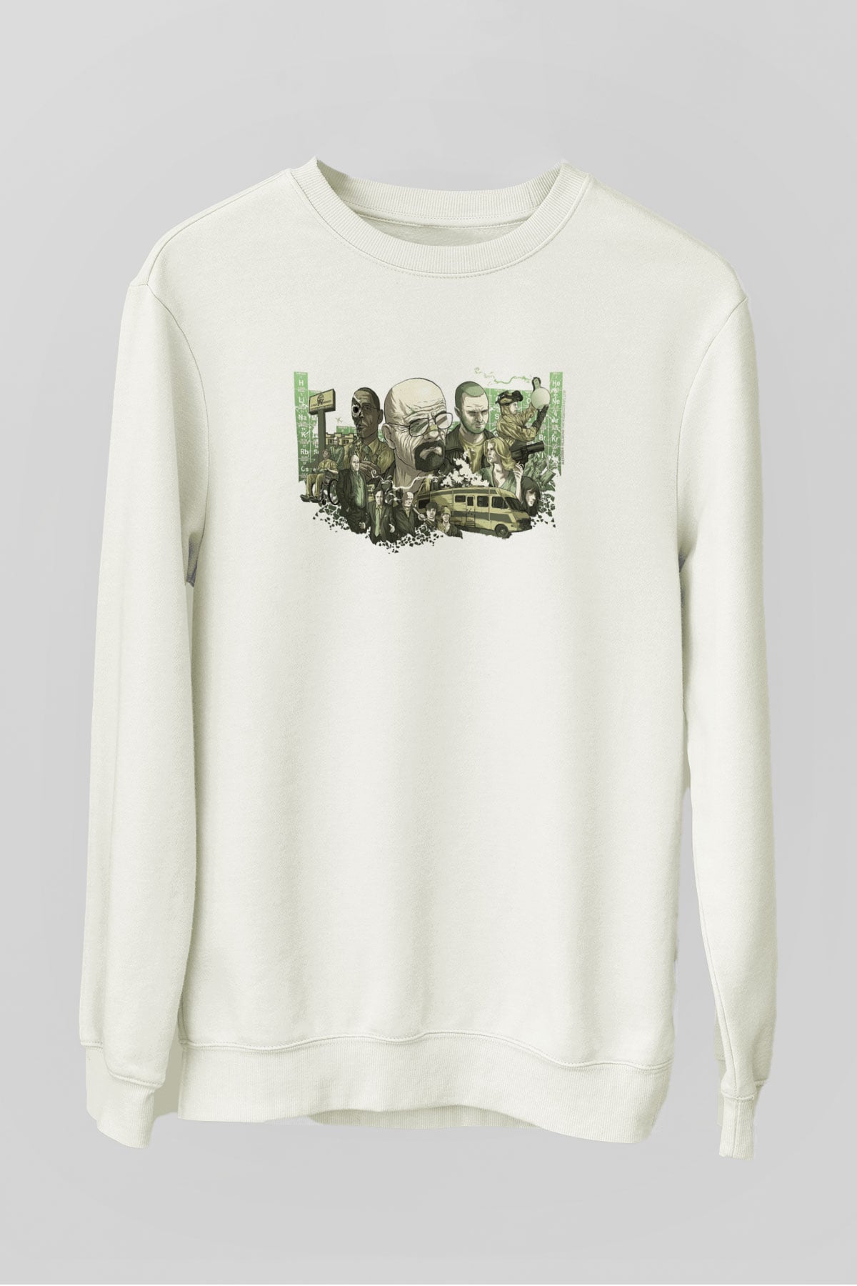 Breaking Bad Heisenberg Beyaz Unisex Sweatshirt