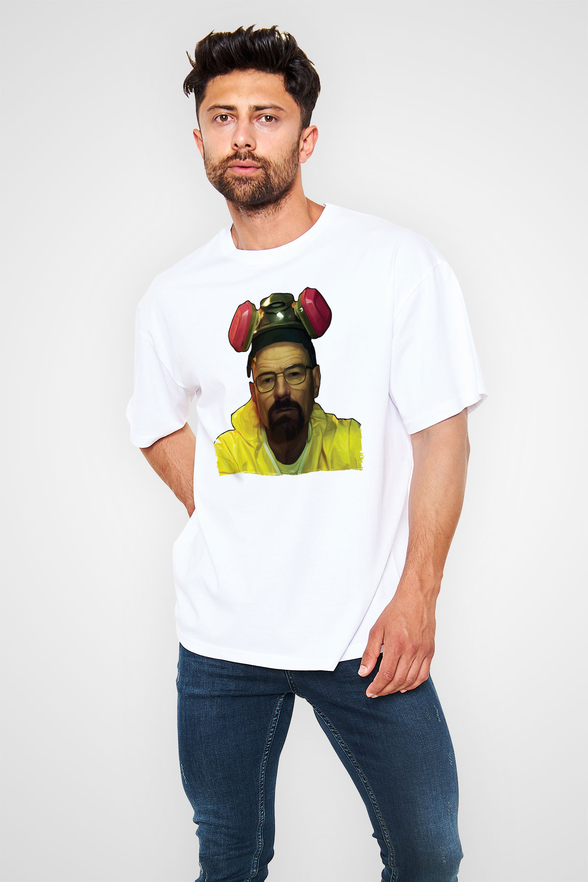 Breaking Bad Heisenberg Beyaz Oversize Tişört Oversize T-shirt