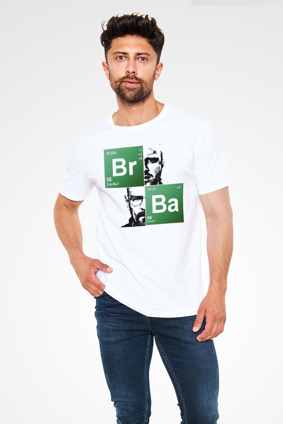 Breaking Bad Heisenberg Beyaz Unisex Tişört T-Shirt