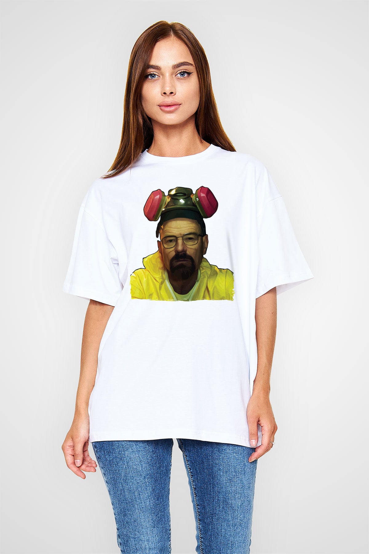 Breaking Bad Heisenberg Beyaz Oversize Tişört Oversize T-shirt