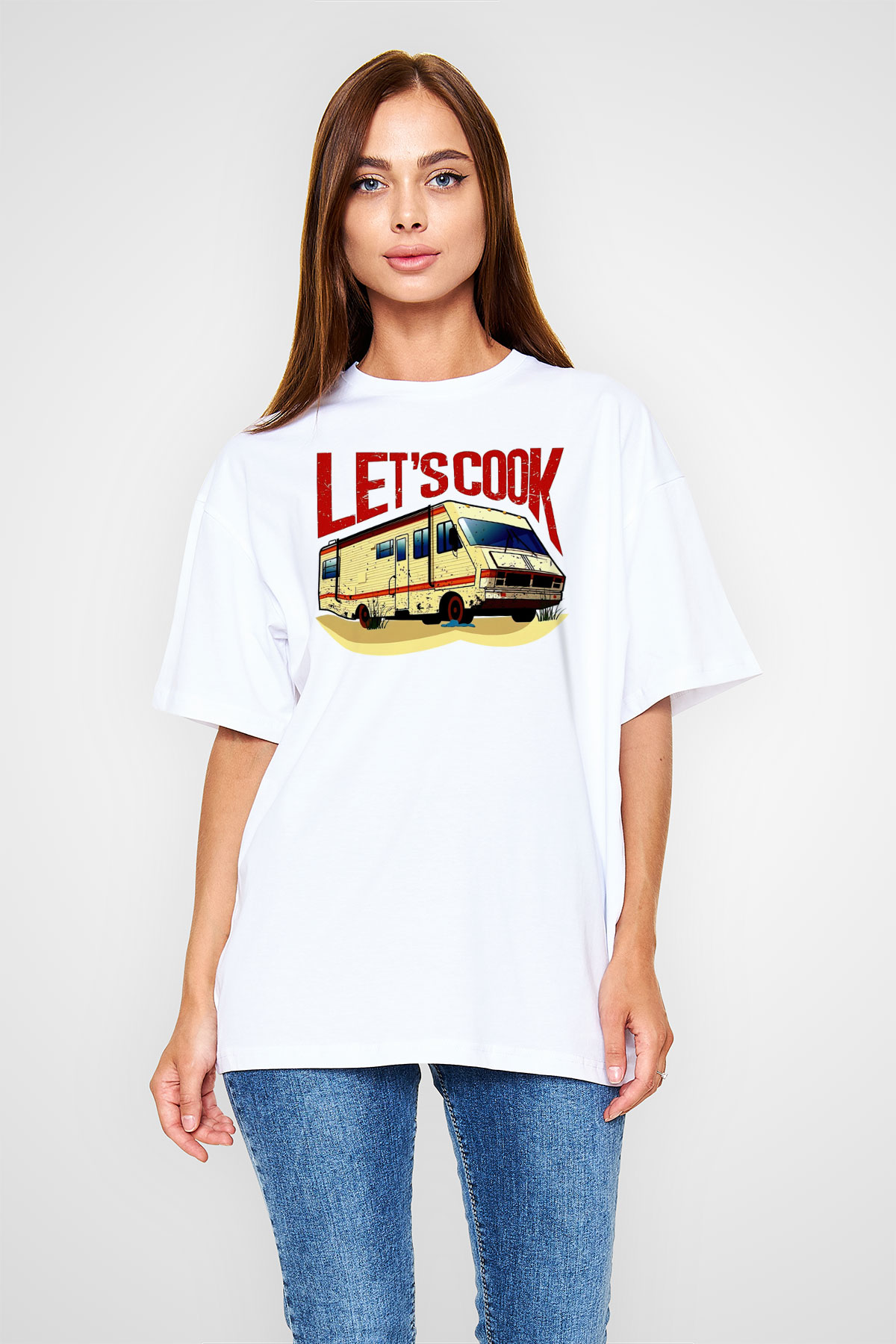 Breaking Bad Heisenberg Beyaz Oversize Tişört Oversize T-shirt