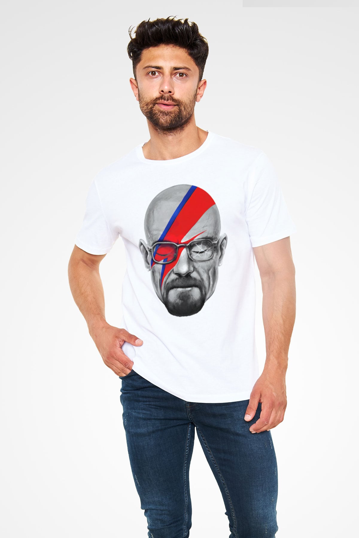 Breaking Bad Heisenberg Beyaz Unisex Tişört T-Shirt