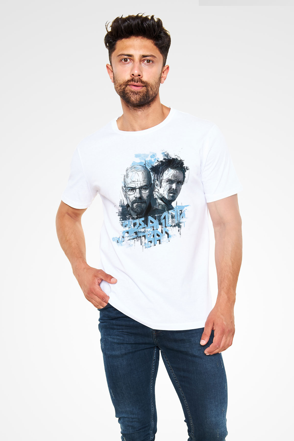 Breaking Bad Heisenberg Beyaz Unisex Tişört T-Shirt