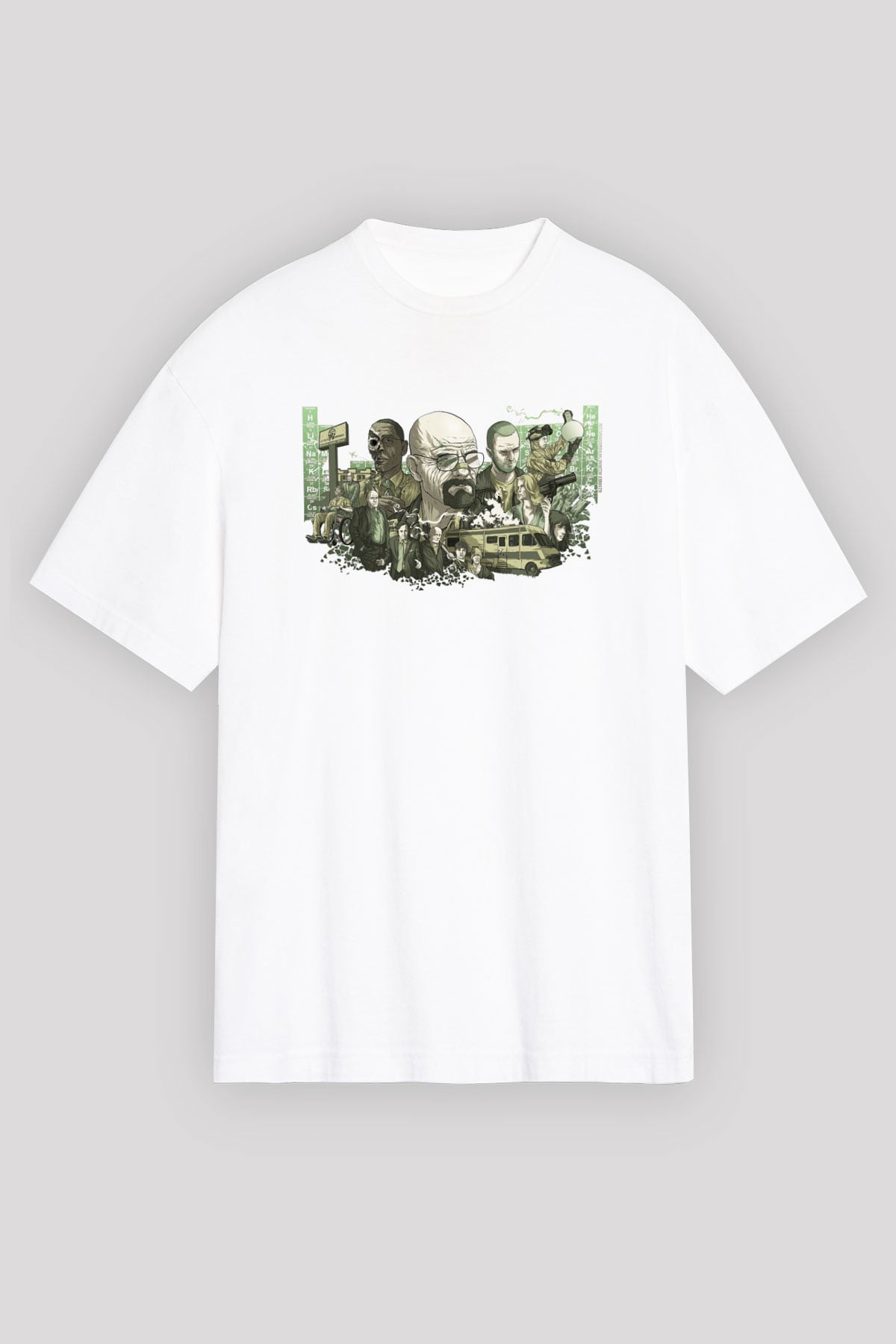 Breaking Bad Heisenberg Beyaz Oversize Tişört Oversize T-shirt