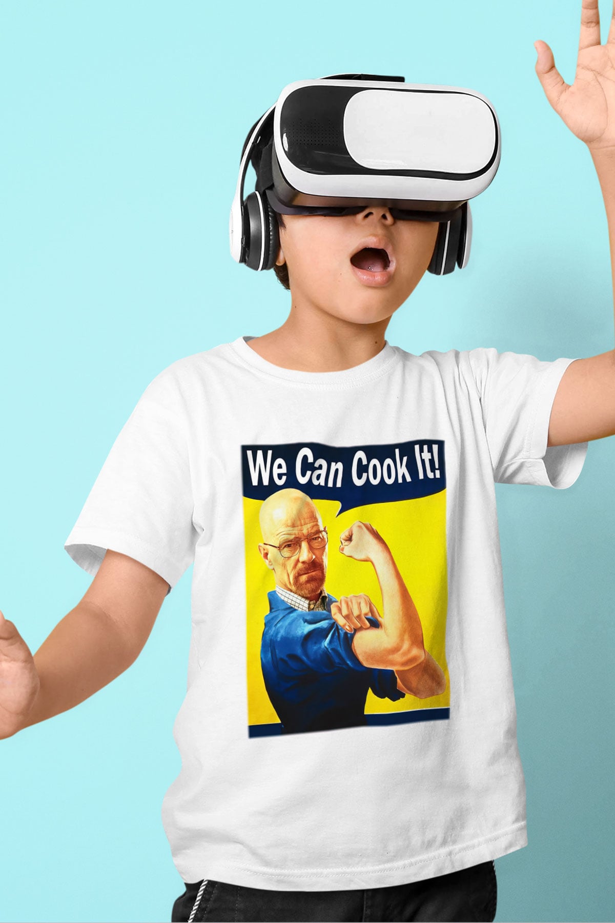 Breaking Bad Heisenberg Cook Baskılı Beyaz Unisex Çocuk Tişört