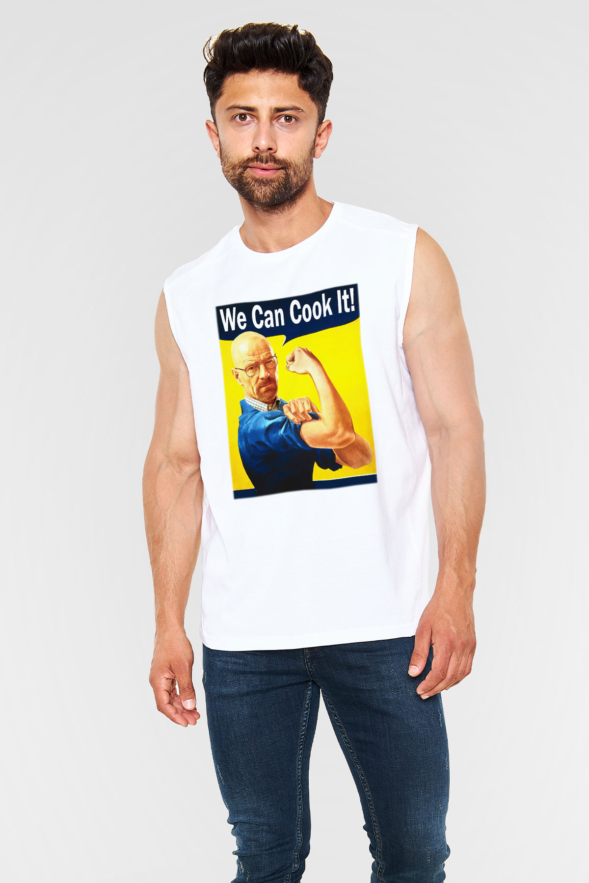 Breaking Bad Heisenberg Cook Beyaz Unisex Kolsuz Tişört