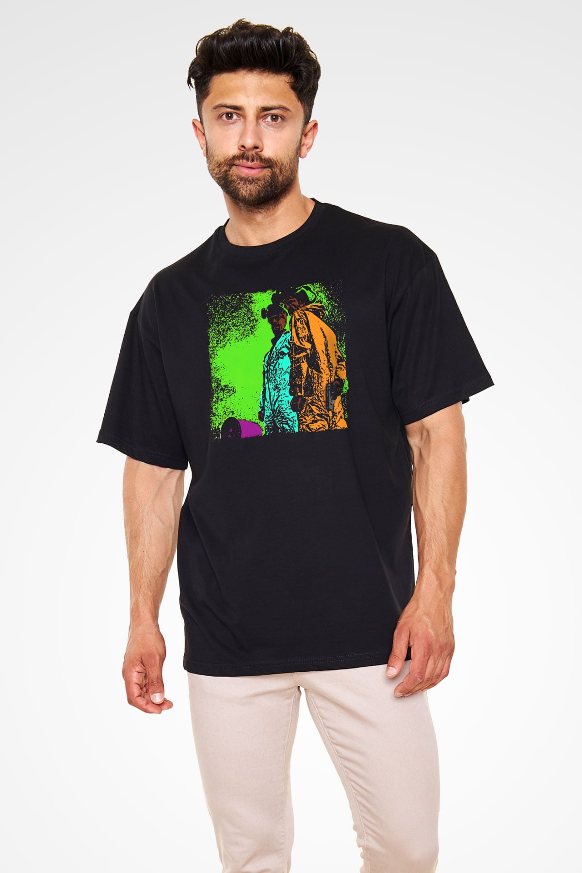 Breaking Bad Heisenberg Mr. White Siyah Oversize Tişört Oversize T-shirt