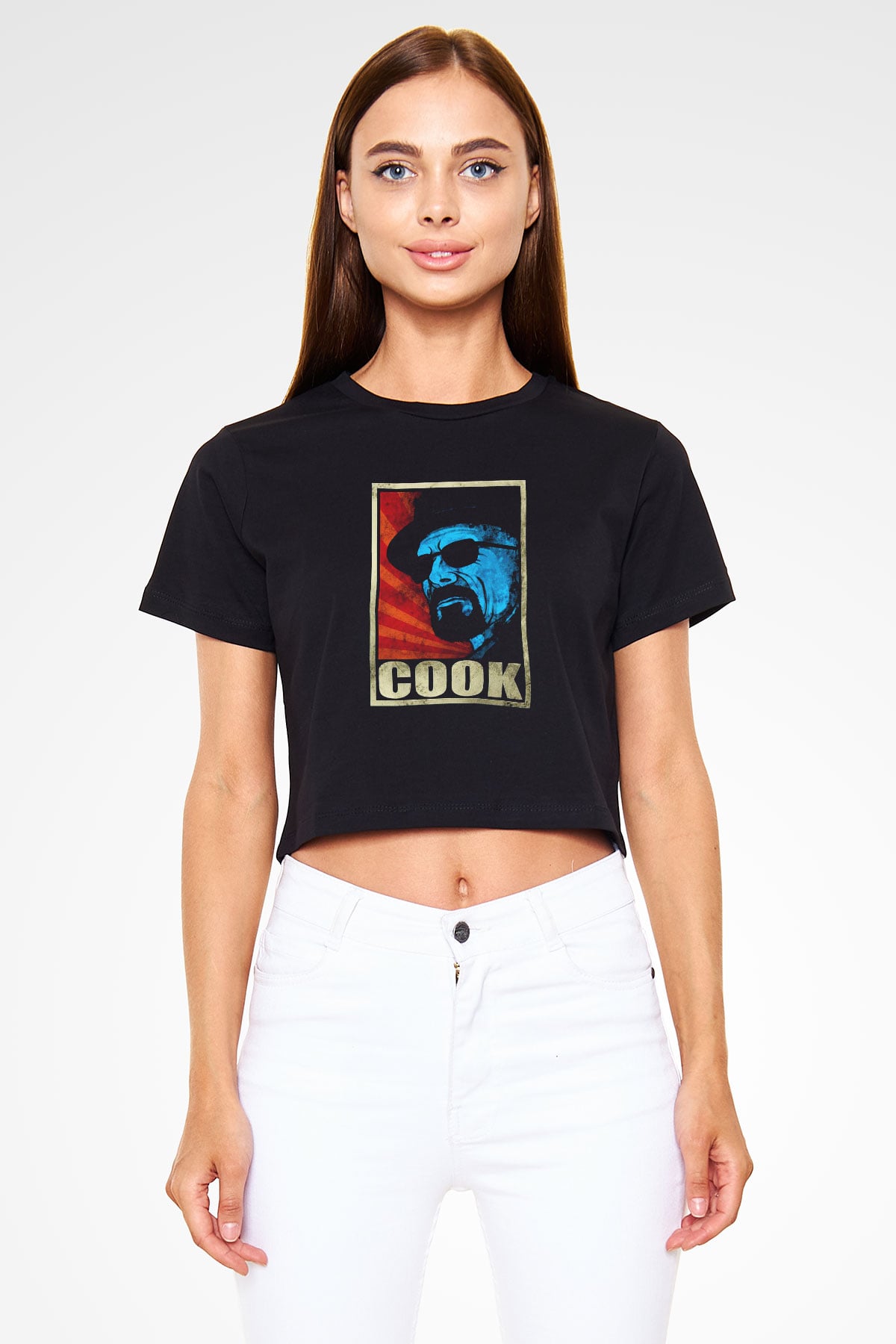 Breaking Bad Heisenberg Siyah Crop Top Tişört