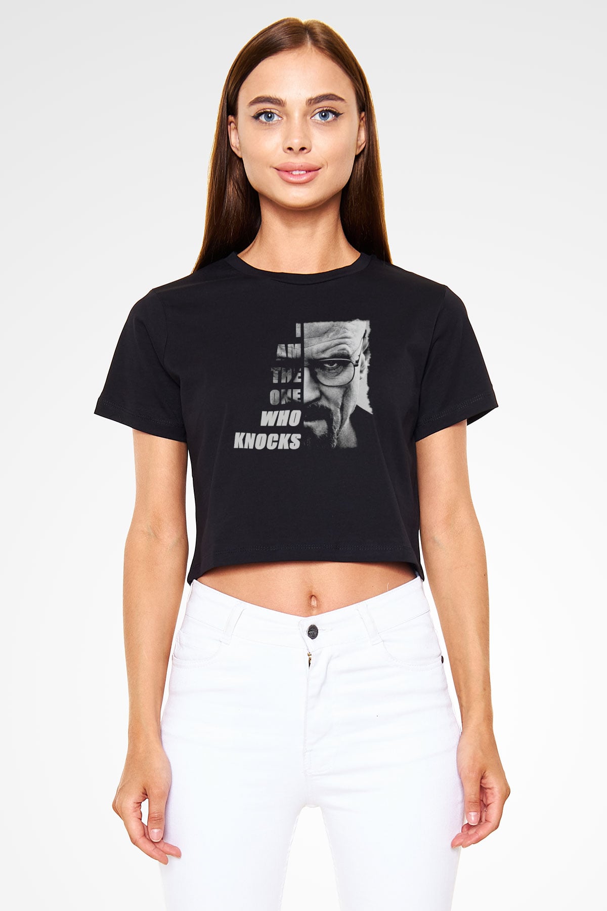 Breaking Bad Heisenberg Siyah  Crop Top Tişört