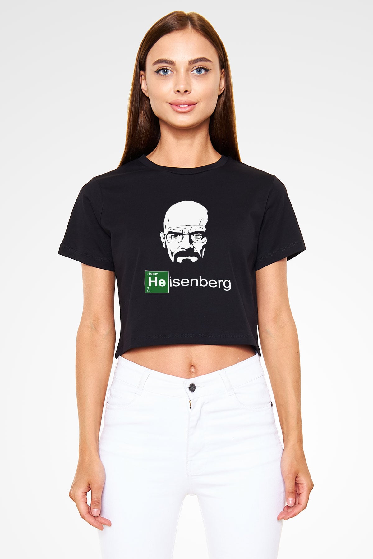 Breaking Bad Heisenberg Siyah Crop Top Tişört