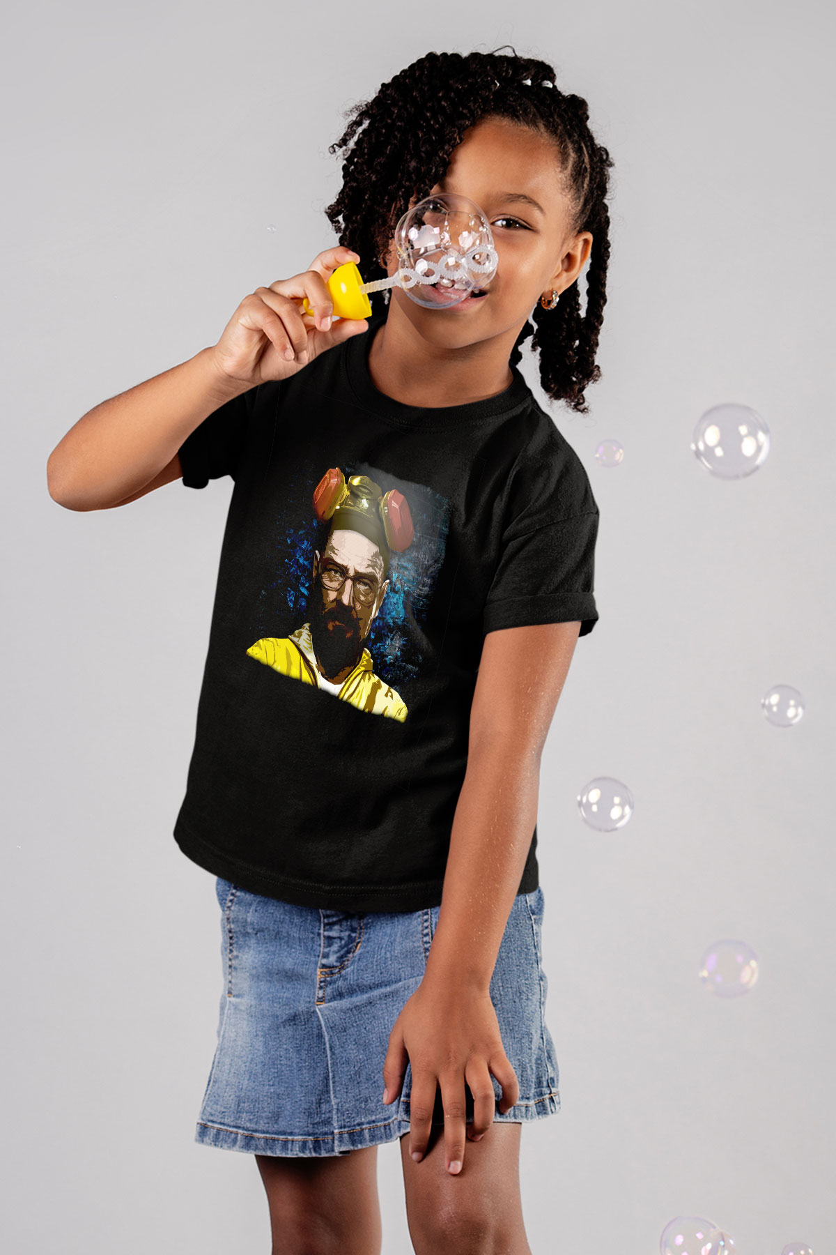 Breaking Bad Heisenberg Siyah Unisex Çocuk Tişört