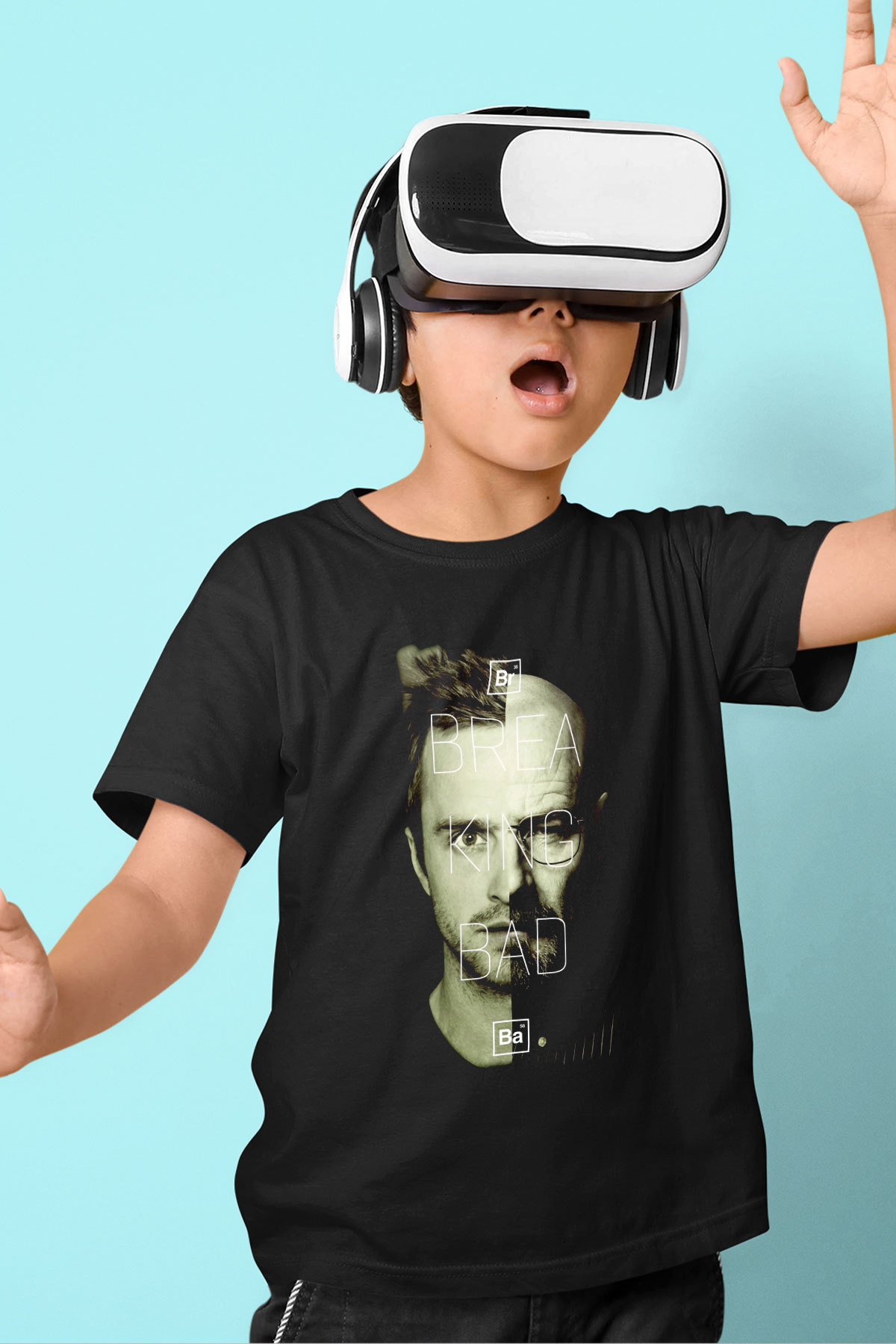 Breaking Bad Heisenberg Siyah Unisex Çocuk Tişört