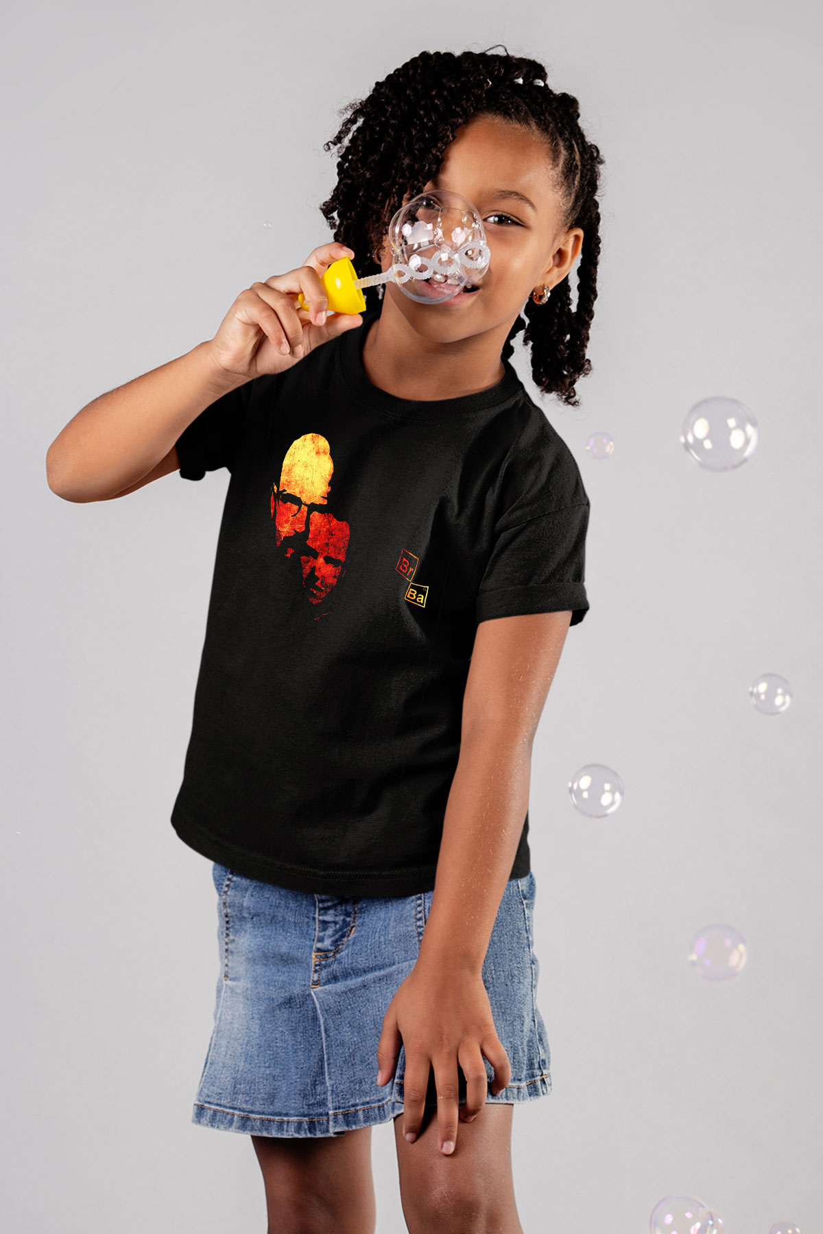 Breaking Bad Heisenberg Siyah Unisex Çocuk Tişört