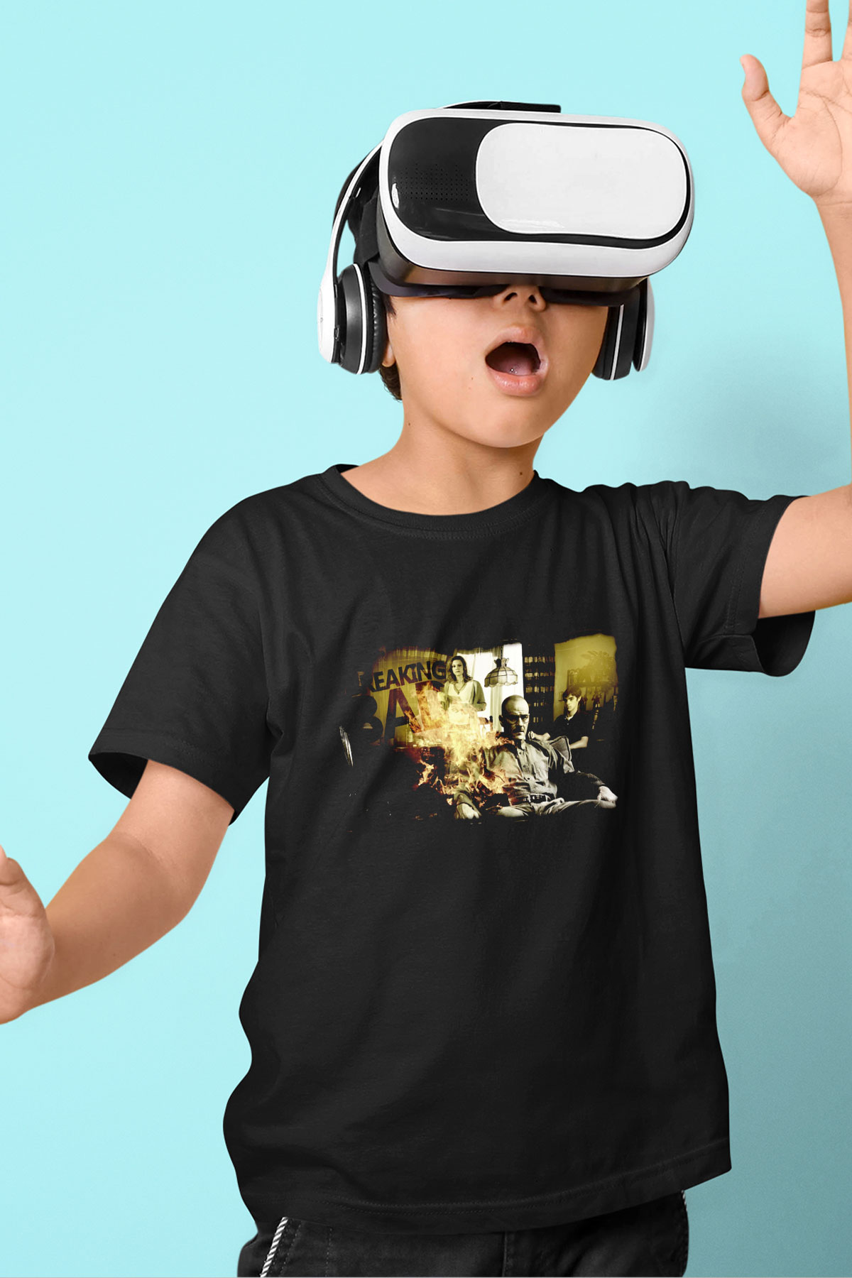 Breaking Bad Heisenberg Siyah Unisex Çocuk Tişört