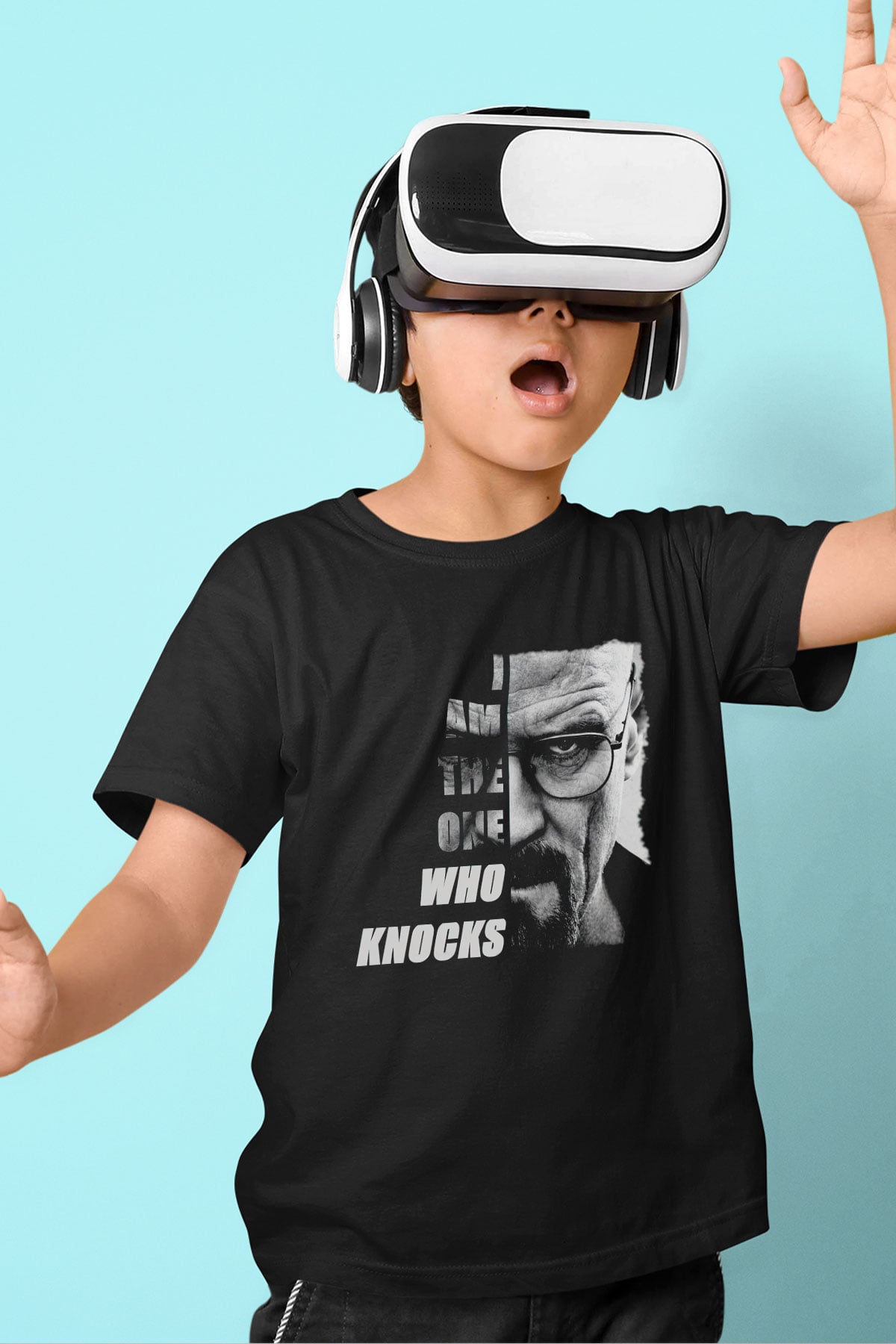 Breaking Bad Heisenberg Siyah Unisex Çocuk Tişört