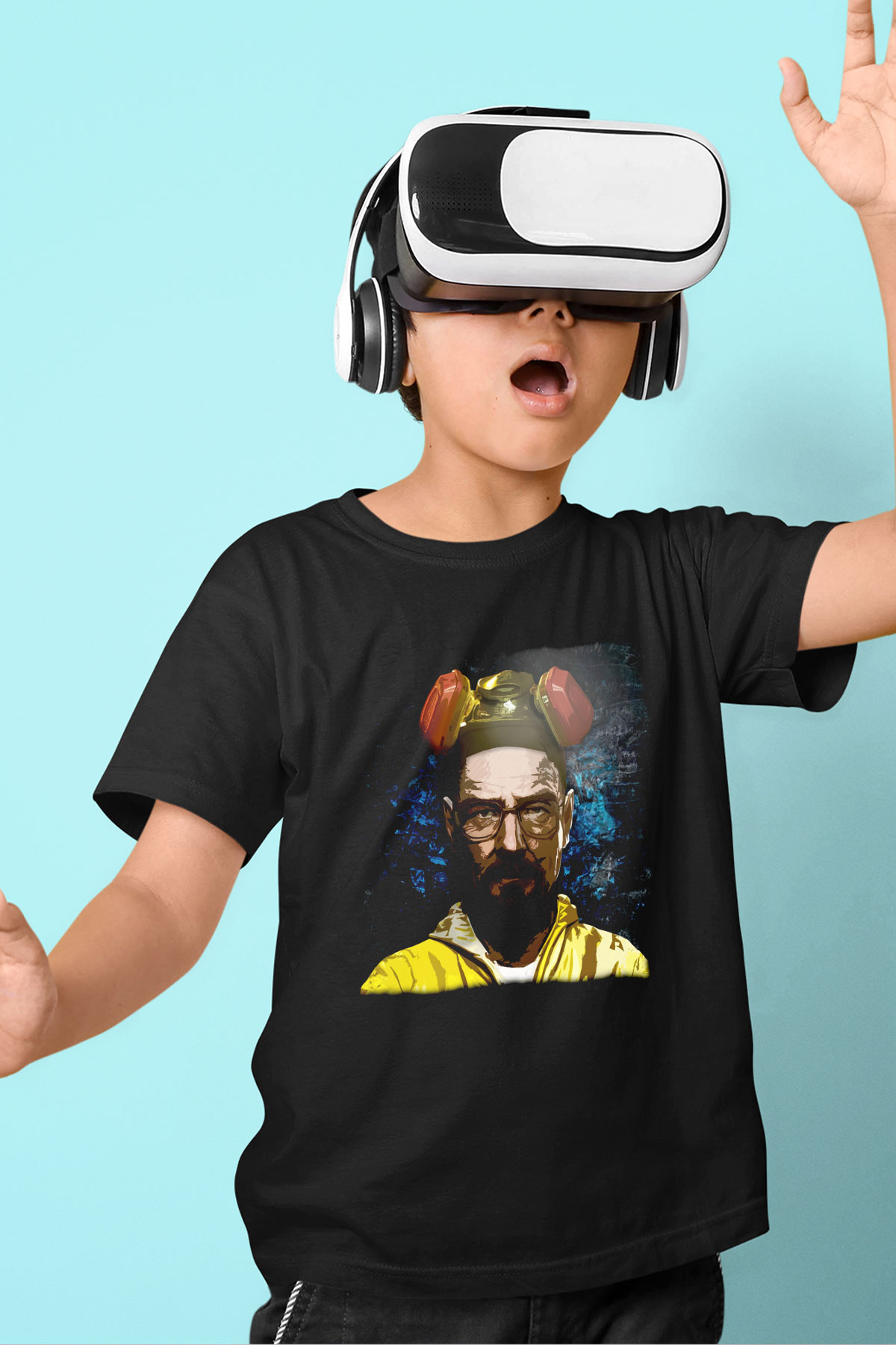 Breaking Bad Heisenberg Siyah Unisex Çocuk Tişört