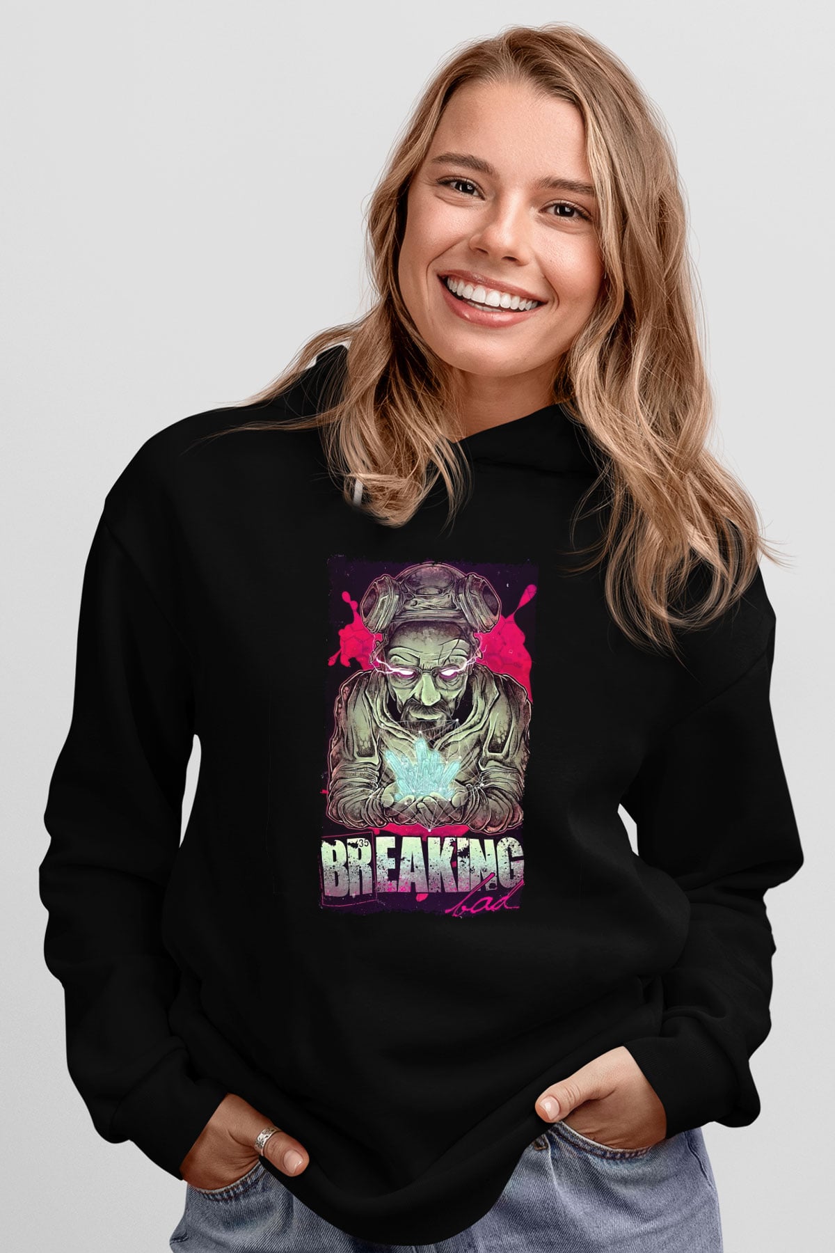 Breaking Bad Heisenberg Siyah Unisex Hoodie