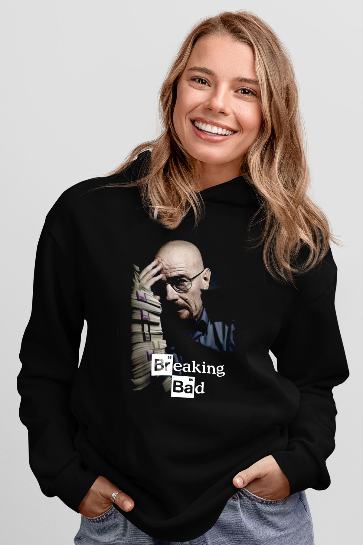 Breaking Bad Heisenberg Siyah Unisex Hoodie