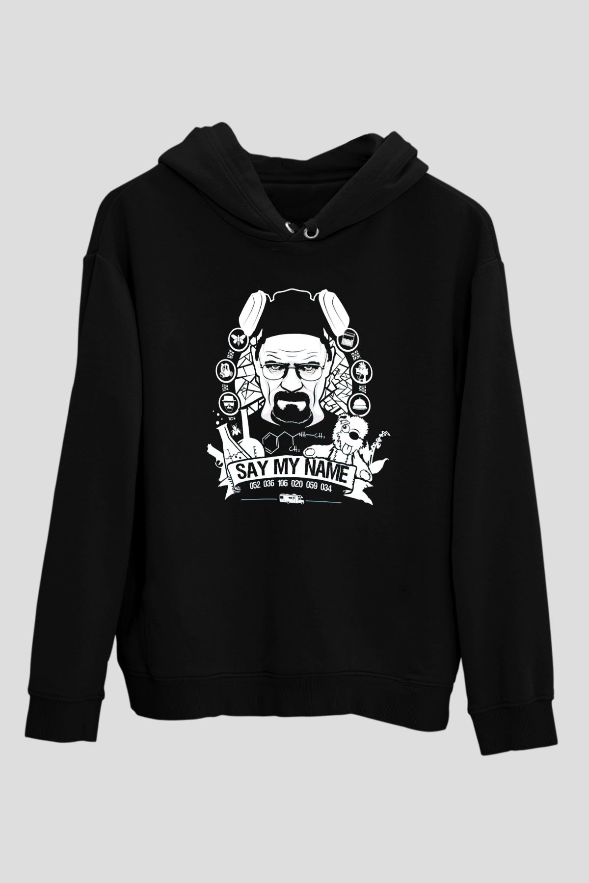 Breaking Bad Heisenberg Siyah Unisex Hoodie