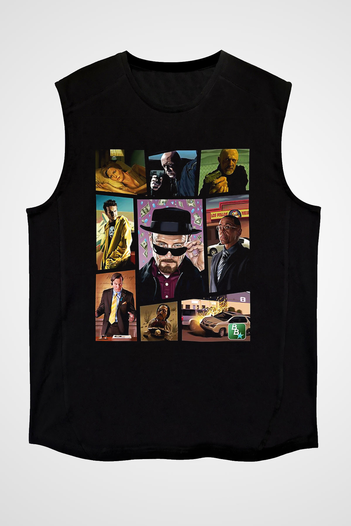 Breaking Bad Heisenberg Siyah Unisex Kolsuz Tişört