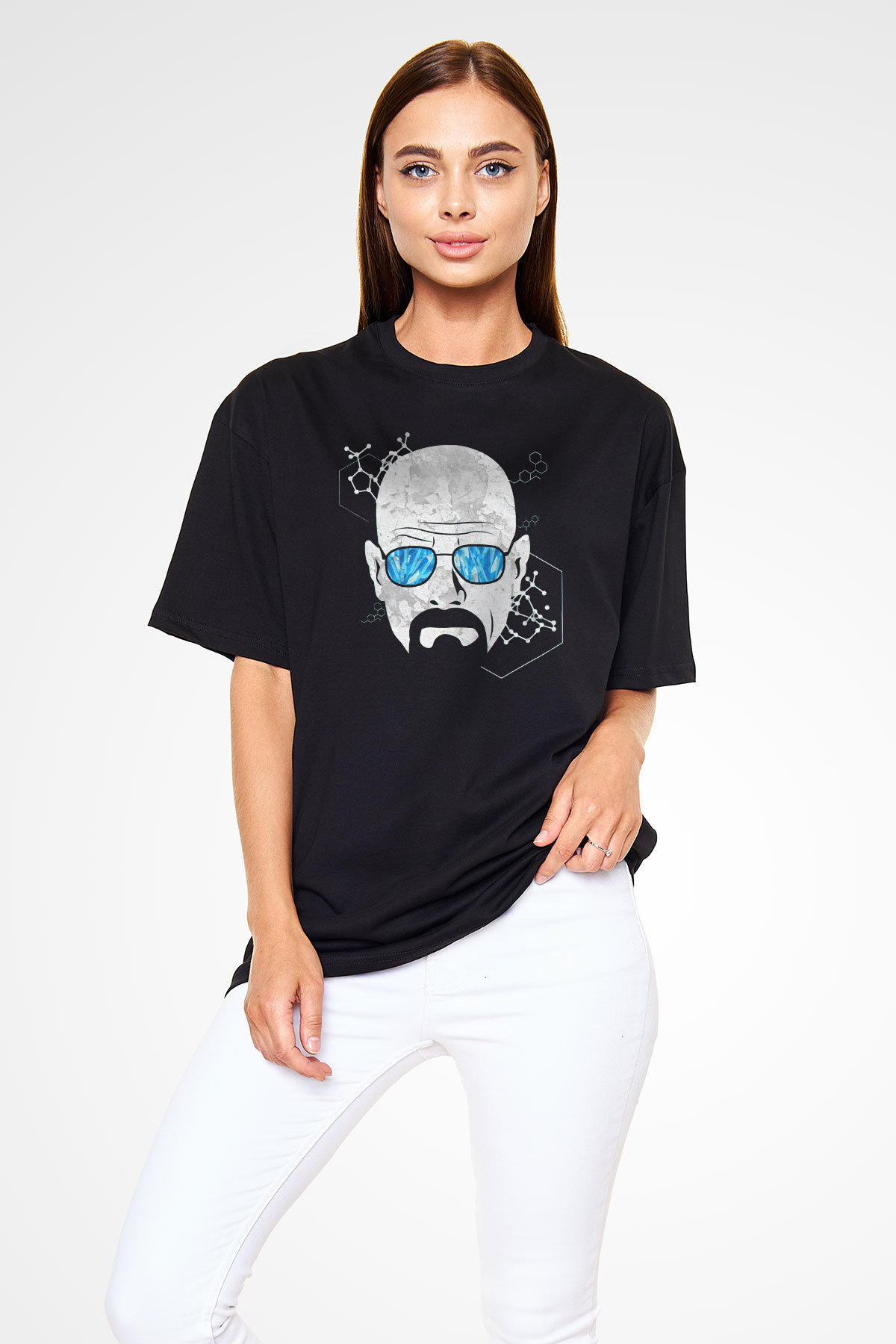 Breaking Bad Heisenberg Siyah Unisex Oversize Tişört T-Shirt
