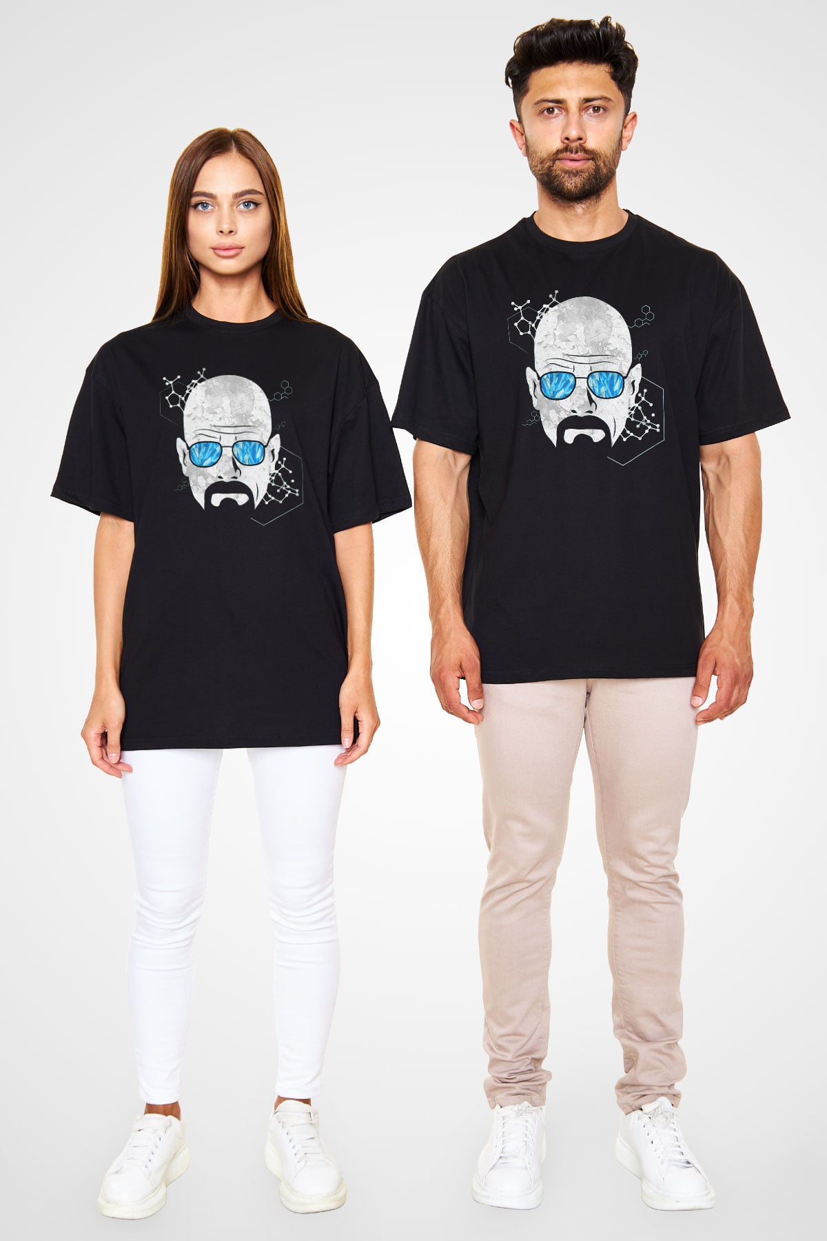 Breaking Bad Heisenberg Siyah Unisex Oversize Tişört T-Shirt