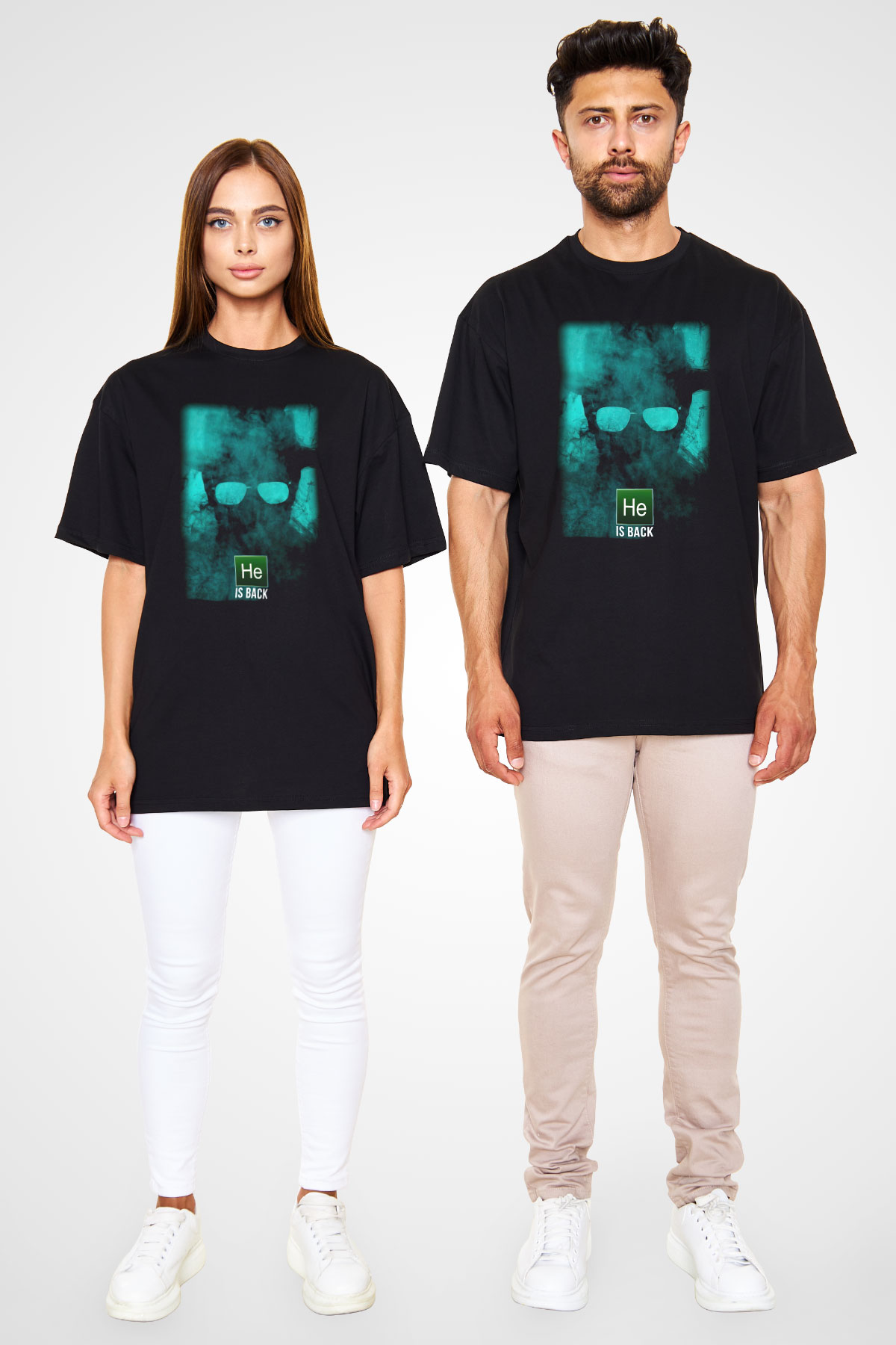 Breaking Bad Heisenberg Siyah Unisex Oversize Tişört T-Shirt