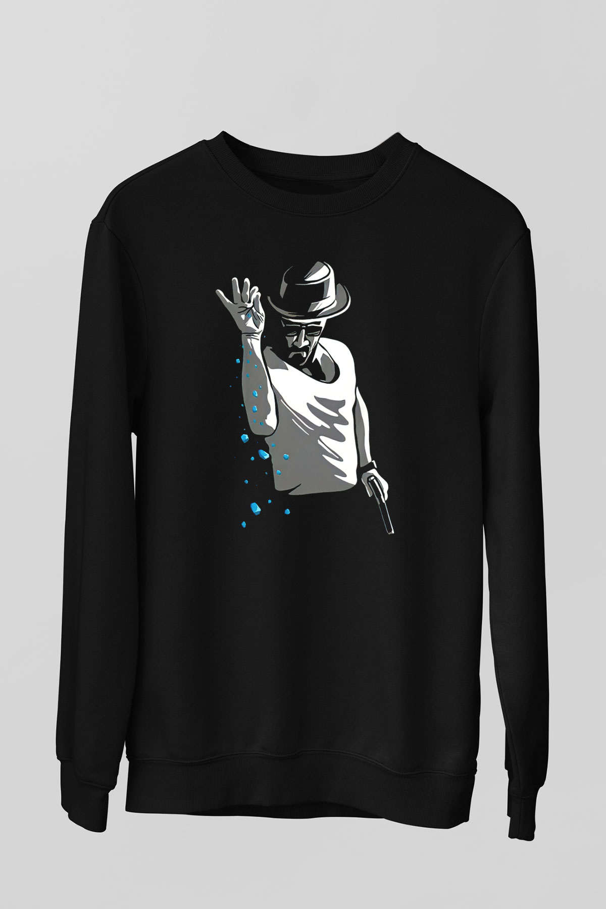 Breaking Bad Heisenberg Siyah Unisex Sweatshirt
