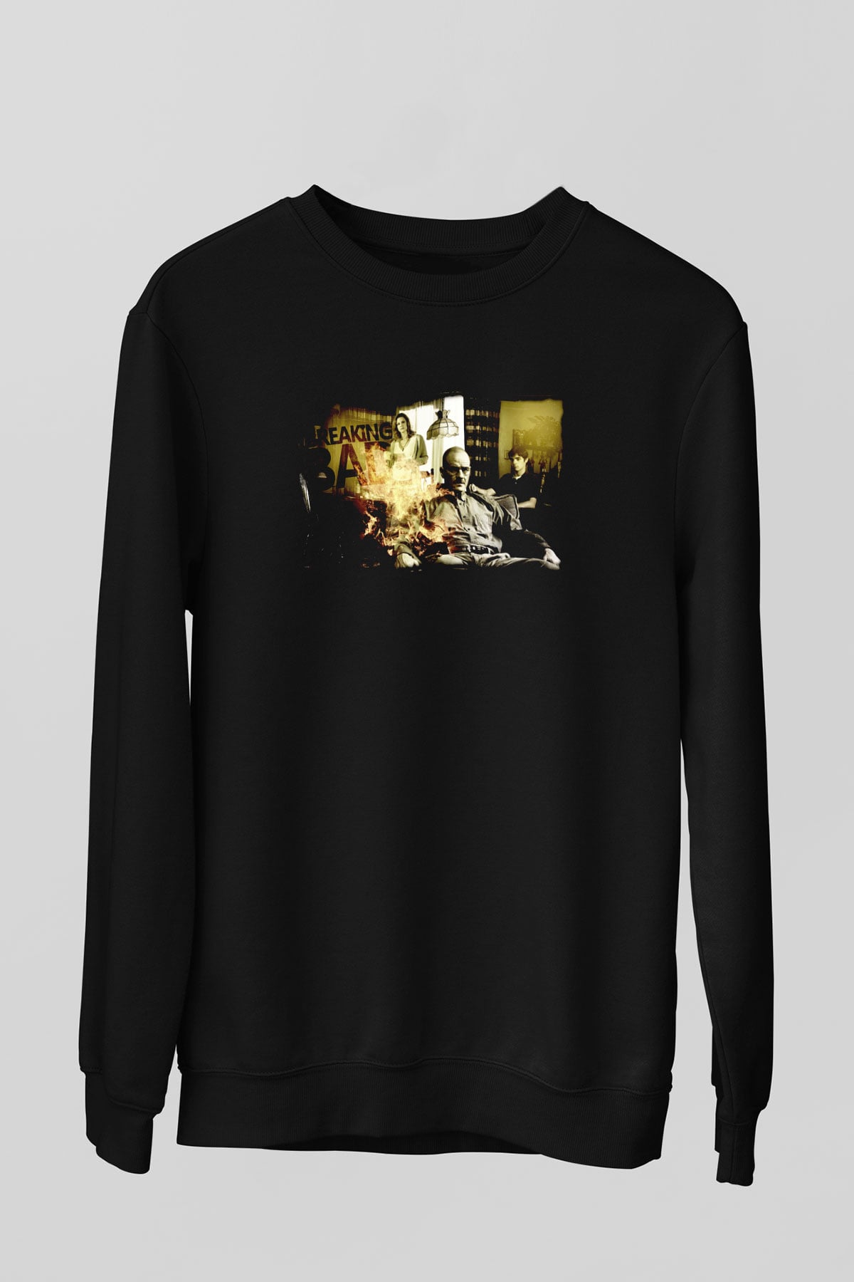 Breaking Bad Heisenberg Siyah Unisex Sweatshirt