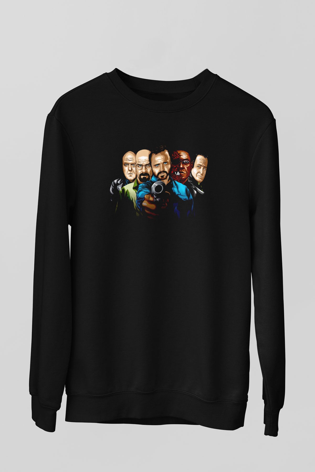 Breaking Bad Heisenberg Siyah Unisex Sweatshirt