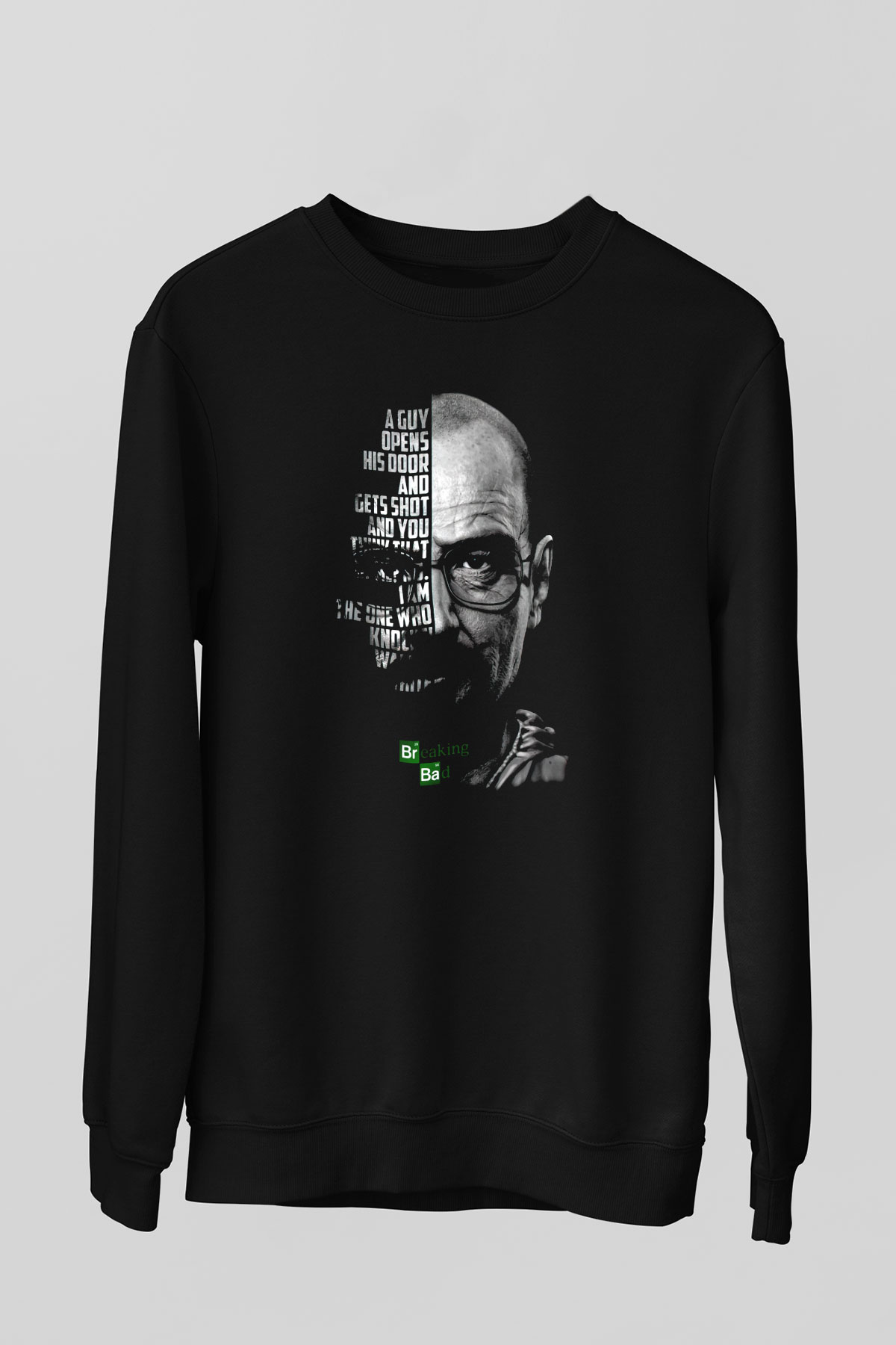 Breaking Bad Heisenberg Siyah Unisex Sweatshirt