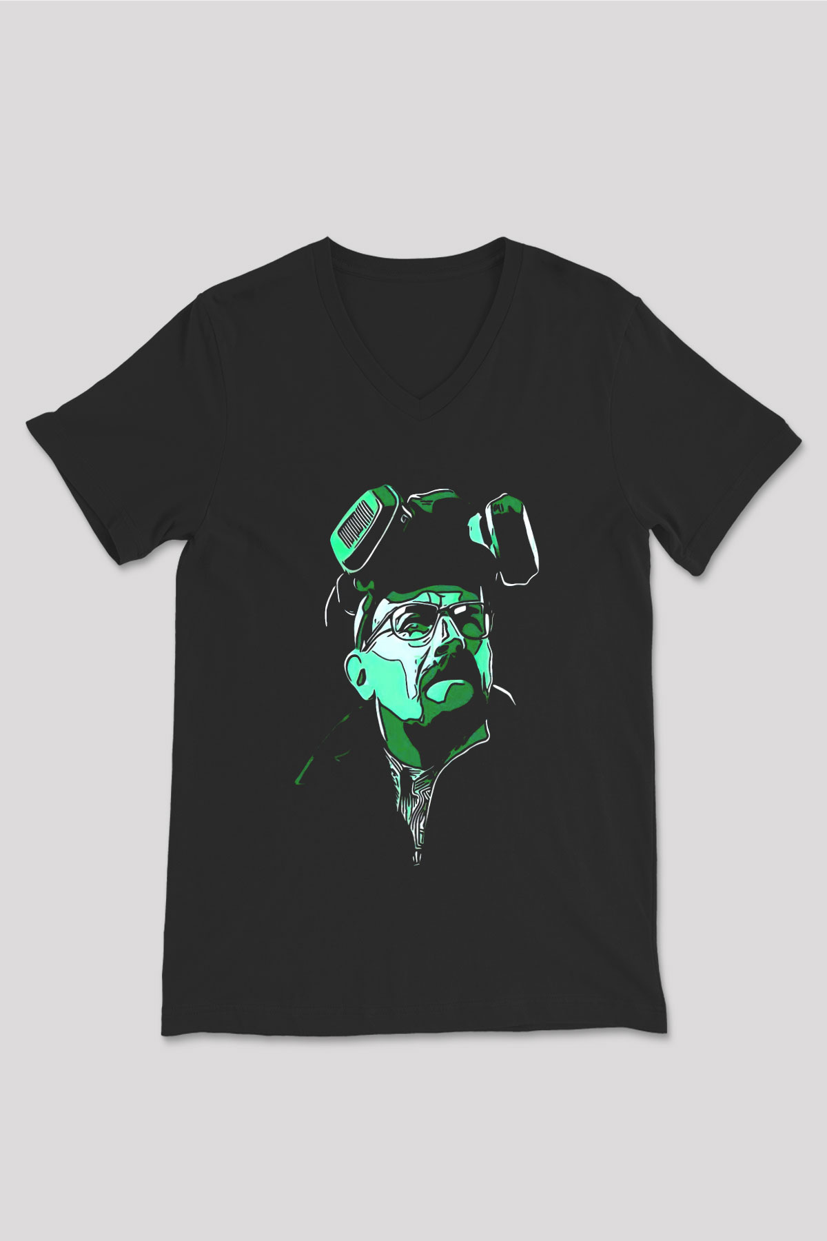 Breaking Bad Heisenberg Siyah Unisex V Yaka Tişört