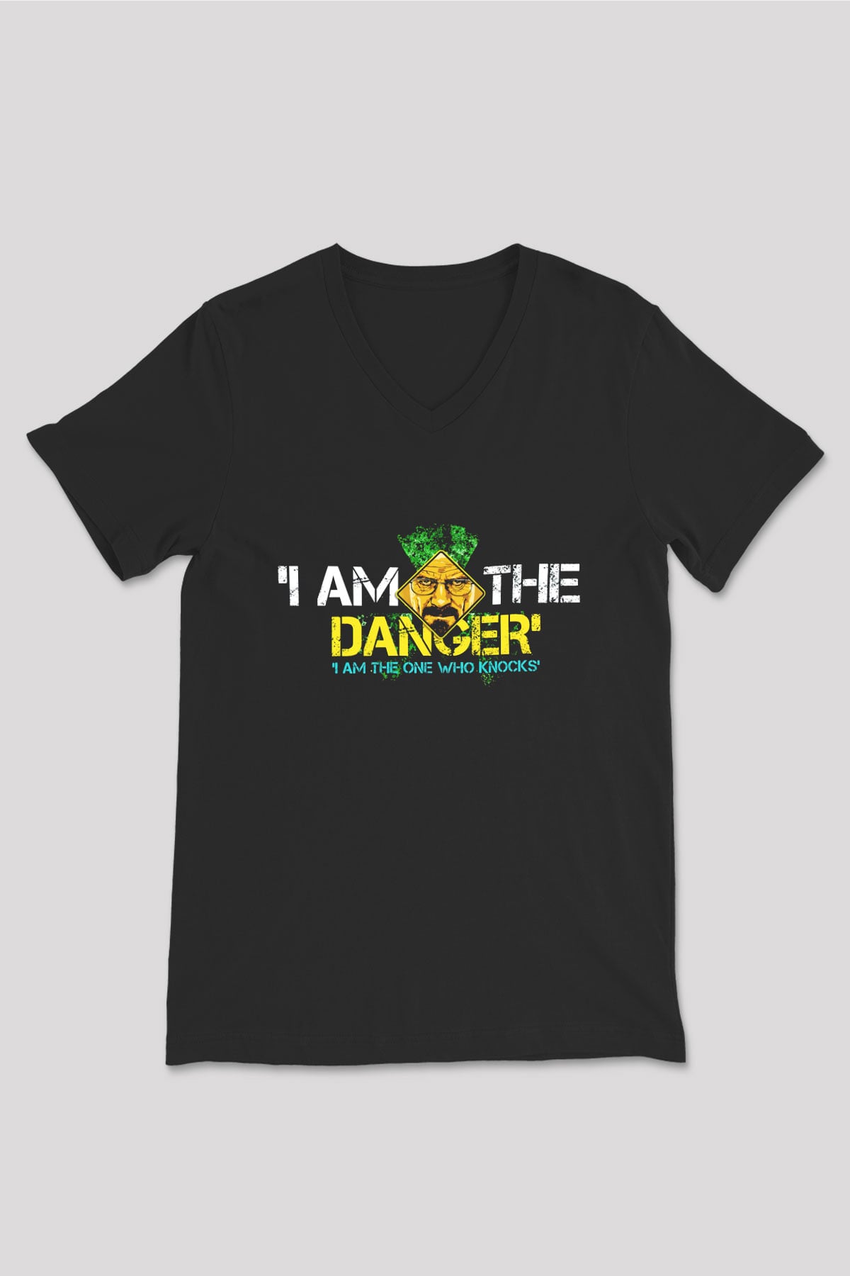 Breaking Bad Heisenberg Siyah Unisex V Yaka Tişört