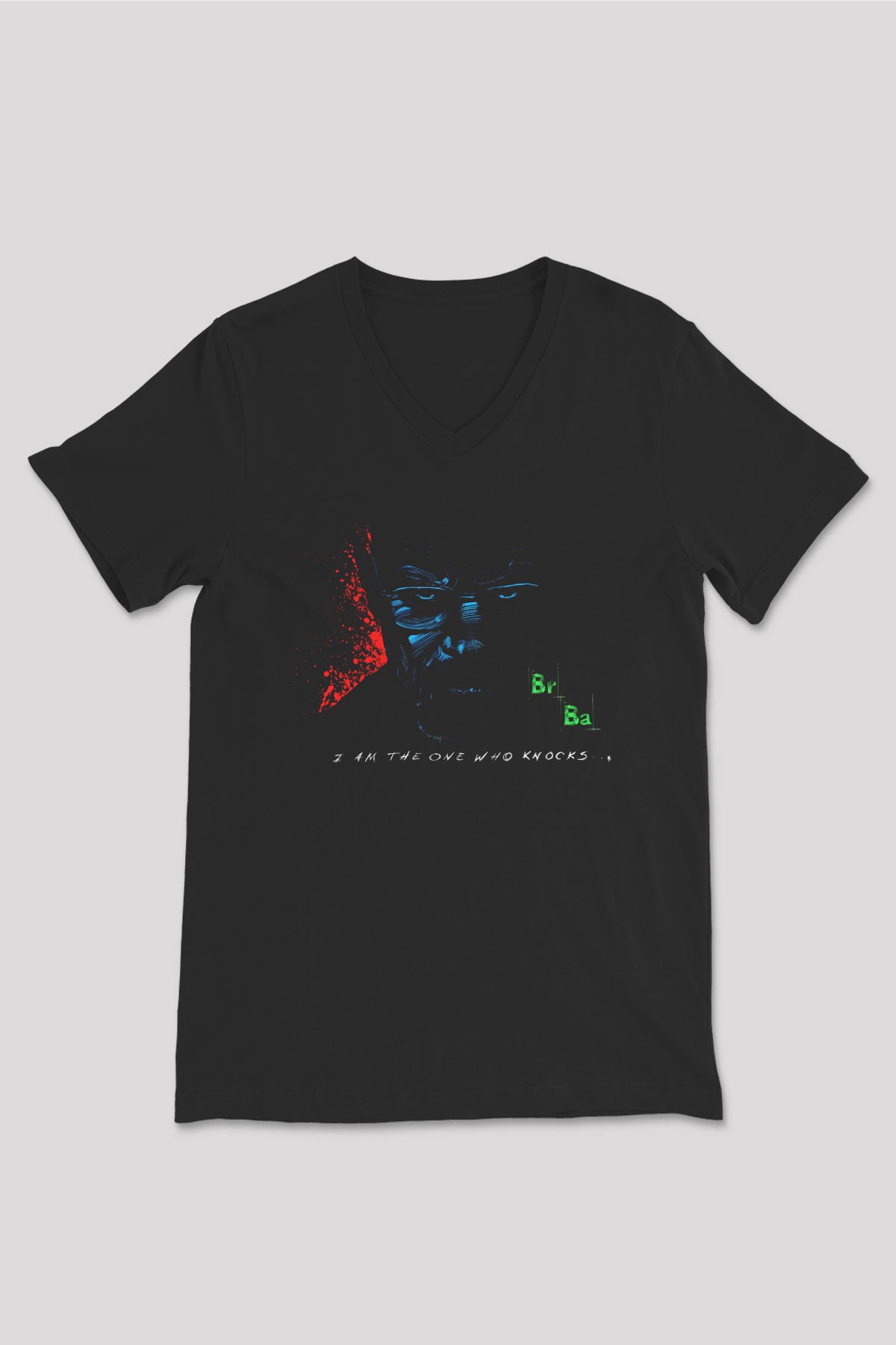 Breaking Bad Heisenberg Siyah Unisex V Yaka Tişört