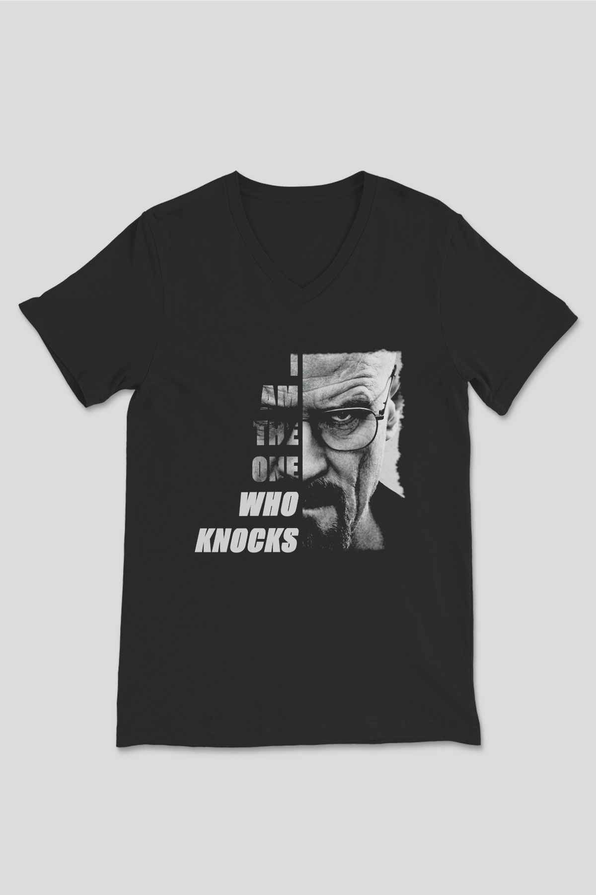 Breaking Bad Heisenberg Siyah Unisex V Yaka Tişört