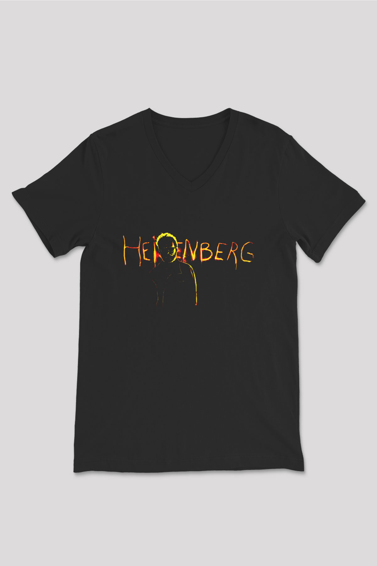 Breaking Bad Heisenberg Siyah Unisex V Yaka Tişört