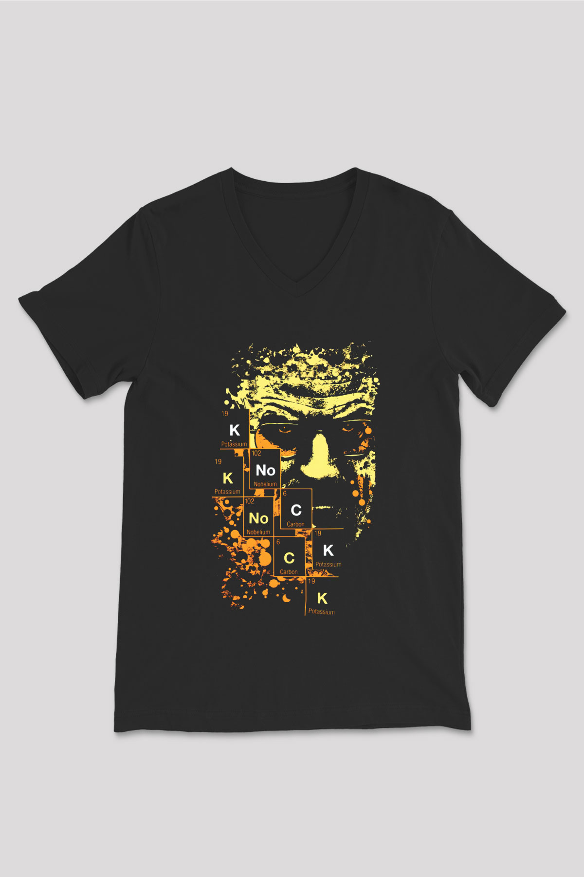 Breaking Bad Heisenberg Siyah Unisex V Yaka Tişört T-Shirt