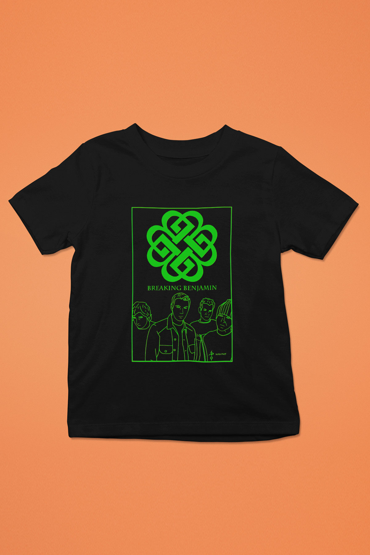 Breaking Benjamin Baskılı Siyah Unisex Çocuk Tişört