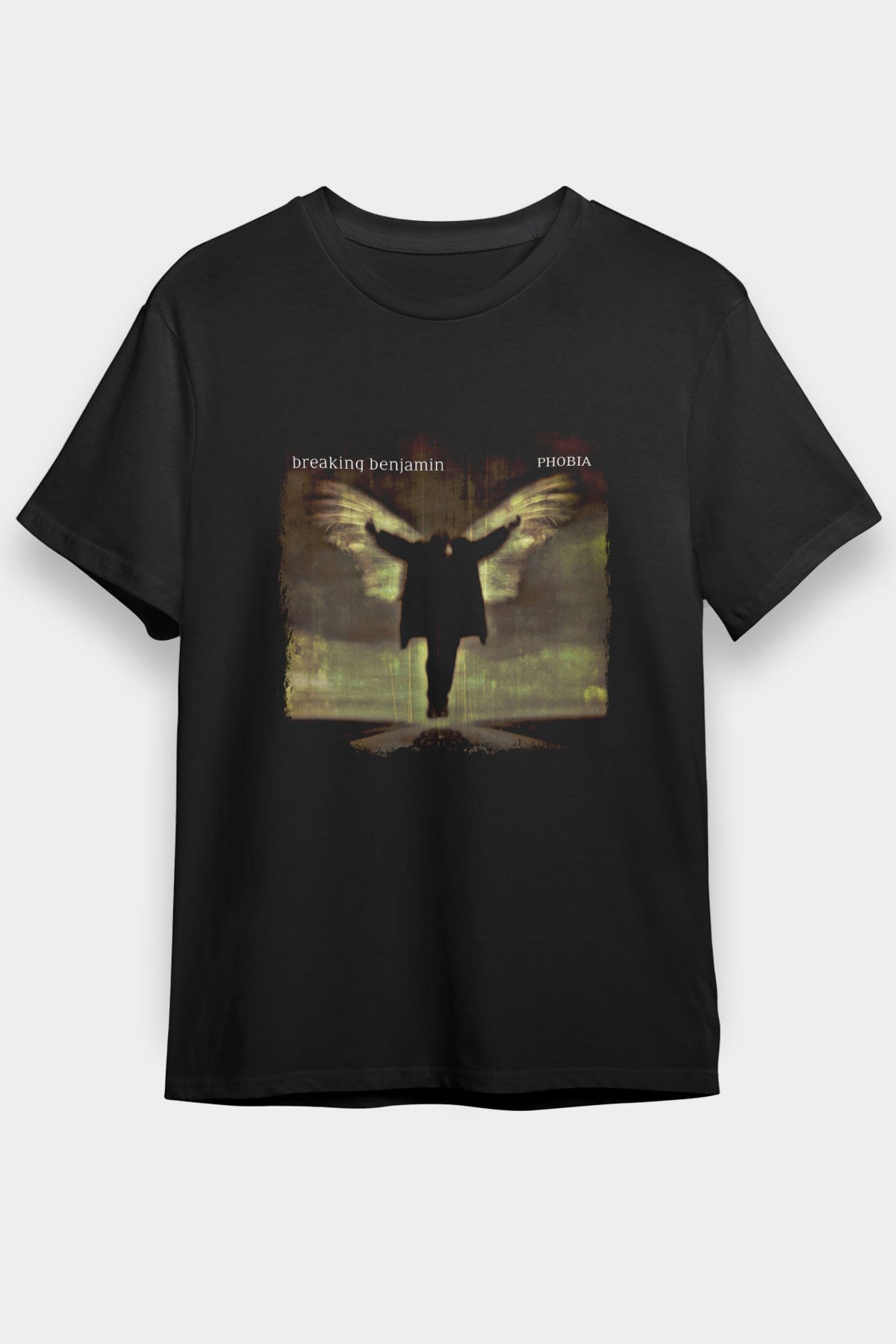 Breaking Benjamin Baskılı Unisex Siyah Tişört
