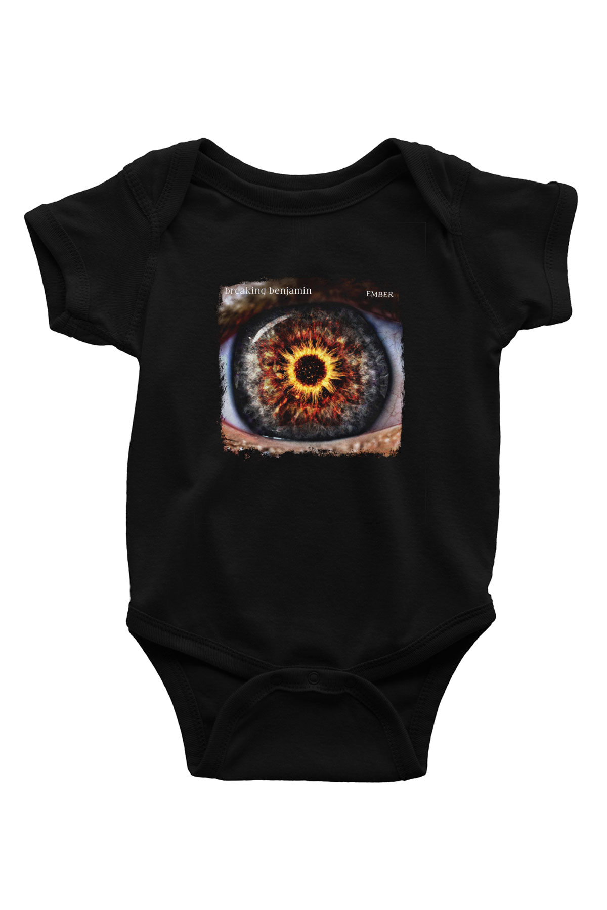 Breaking Benjamin Baskılı Unisex Siyah Bebek Body - Zıbın