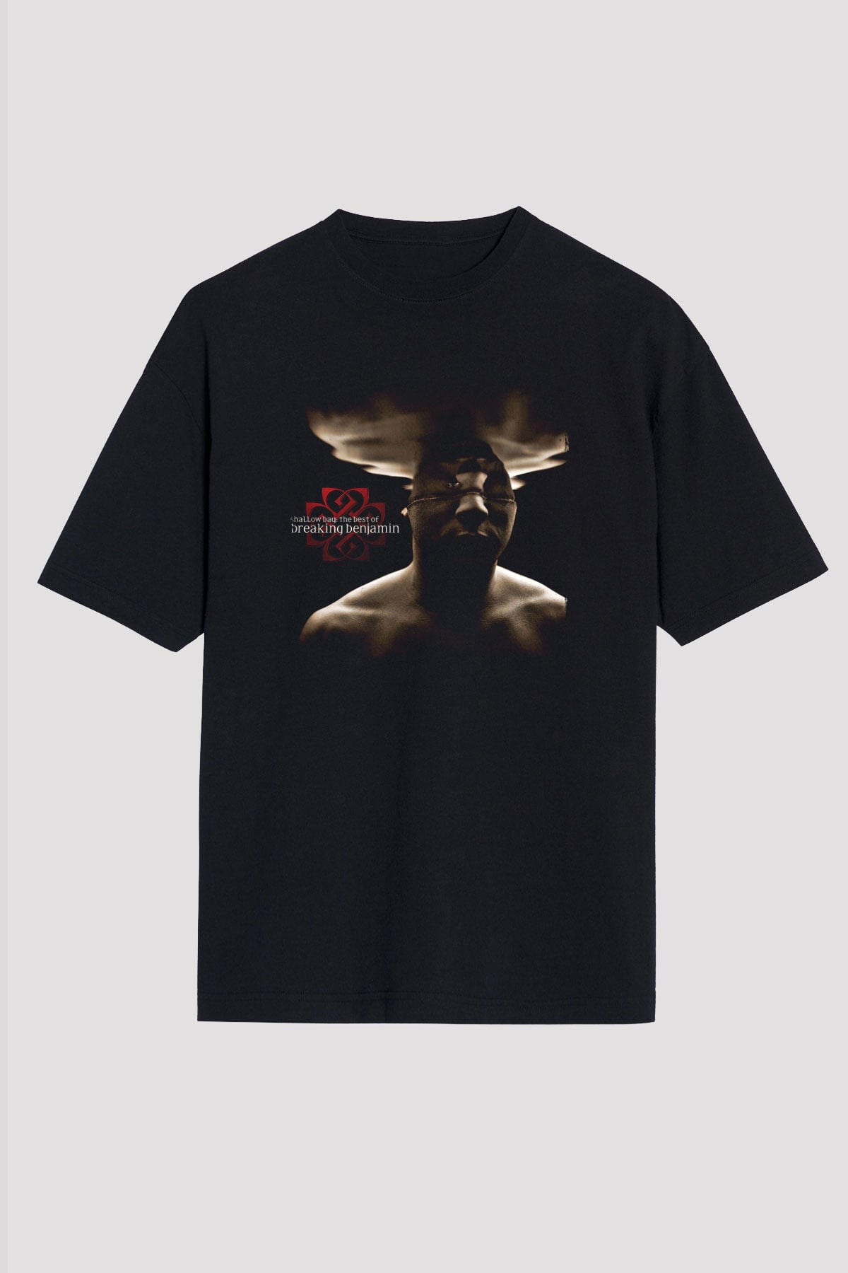 Breaking Benjamin Baskılı Unisex Siyah Oversize Tişört