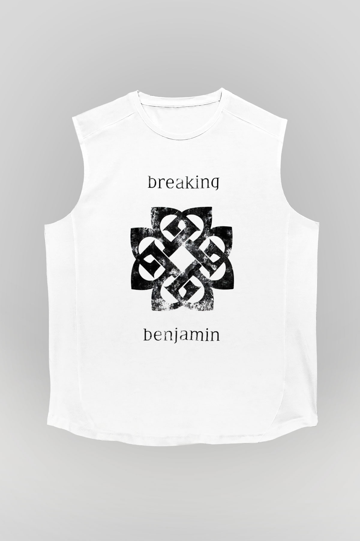 Breaking Benjamin Beyaz Unisex Kolsuz Tişört