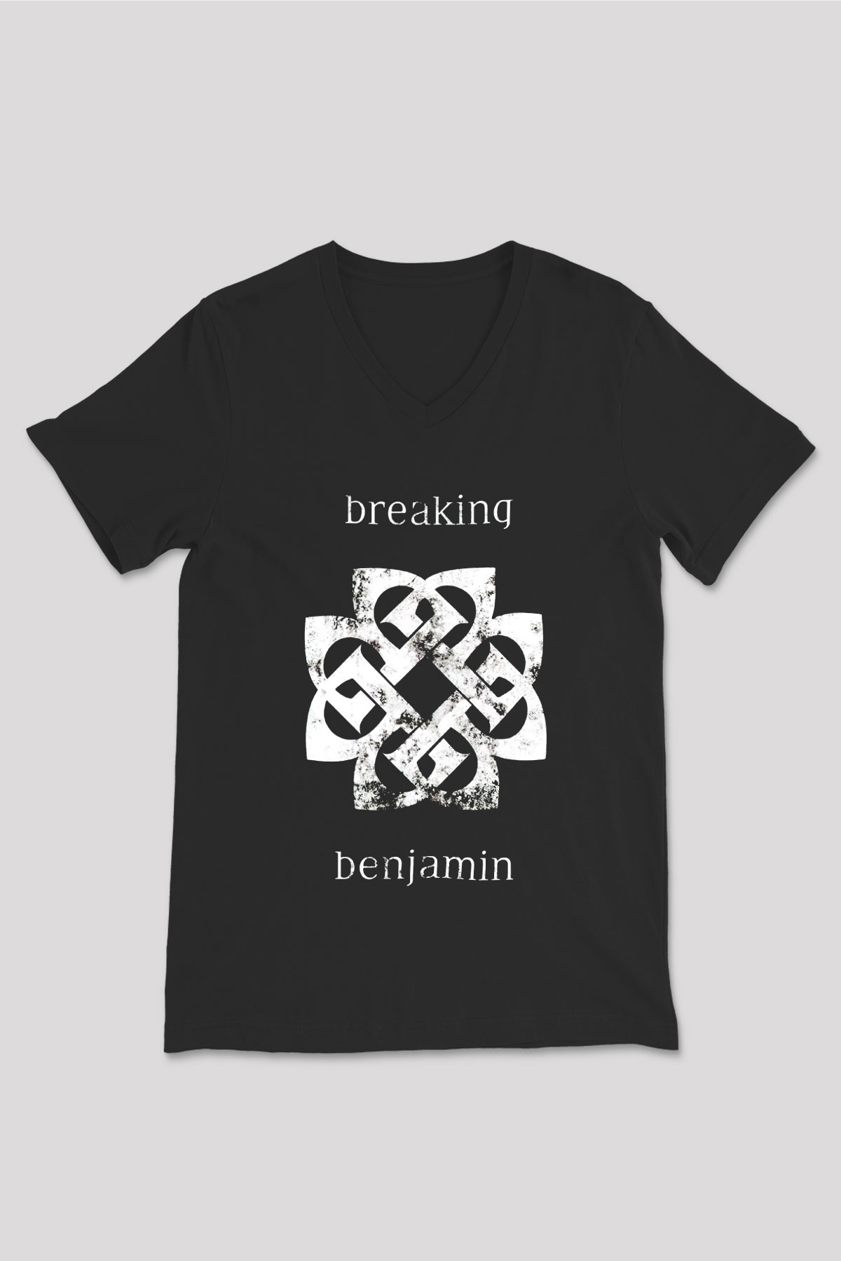 Breaking Benjamin Siyah Unisex V Yaka Tişört T-Shirt