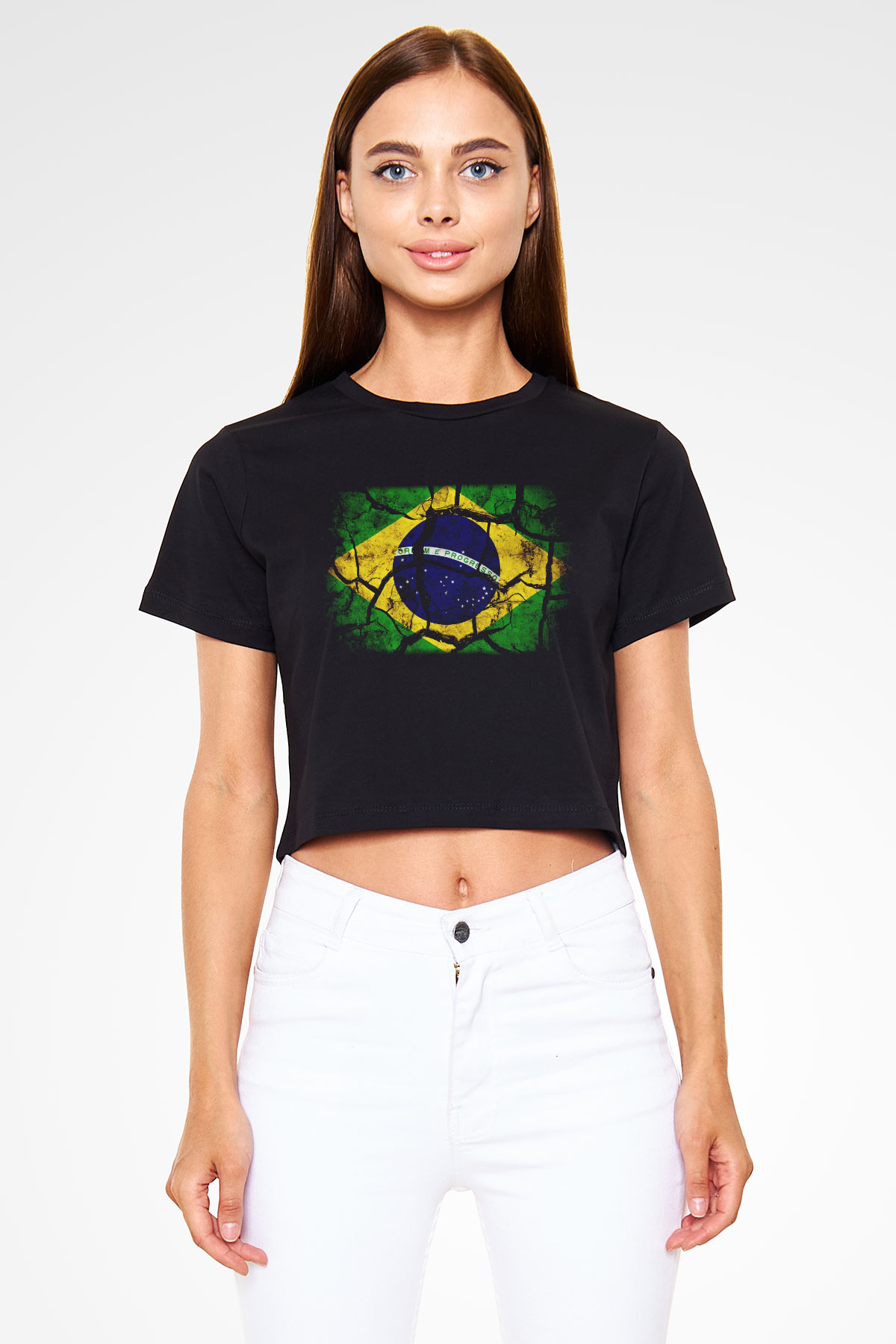 Brezilya Siyah Crop Top Tişört