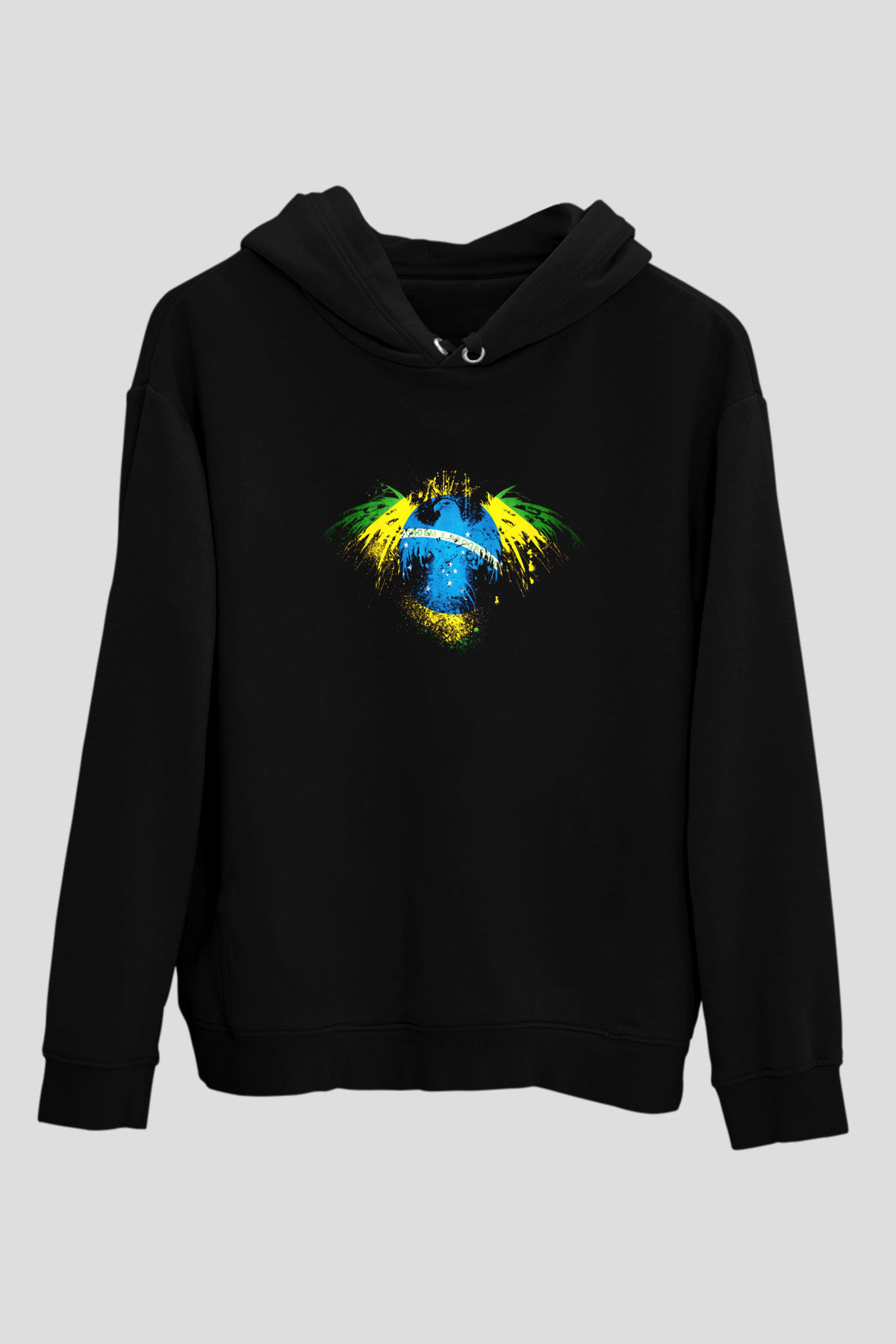 Brezilya Siyah Unisex Hoodie