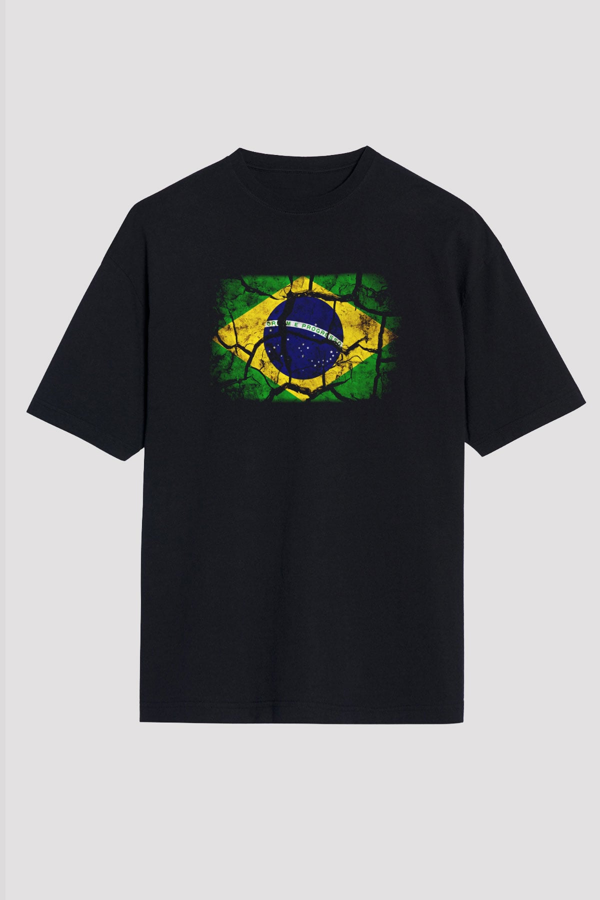 Brezilya Siyah Unisex Oversize Tişört T-Shirt