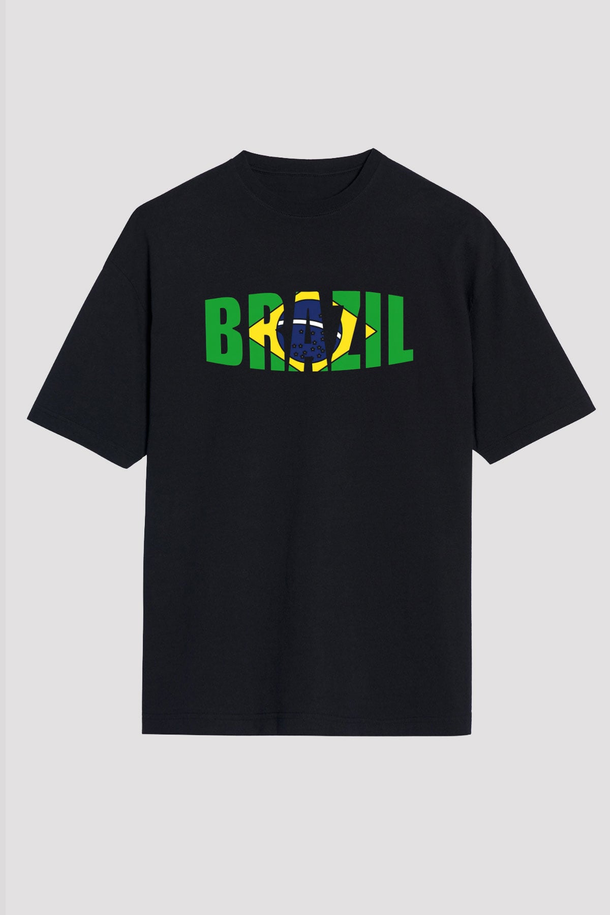 Brezilya Siyah Unisex Oversize Tişört T-Shirt